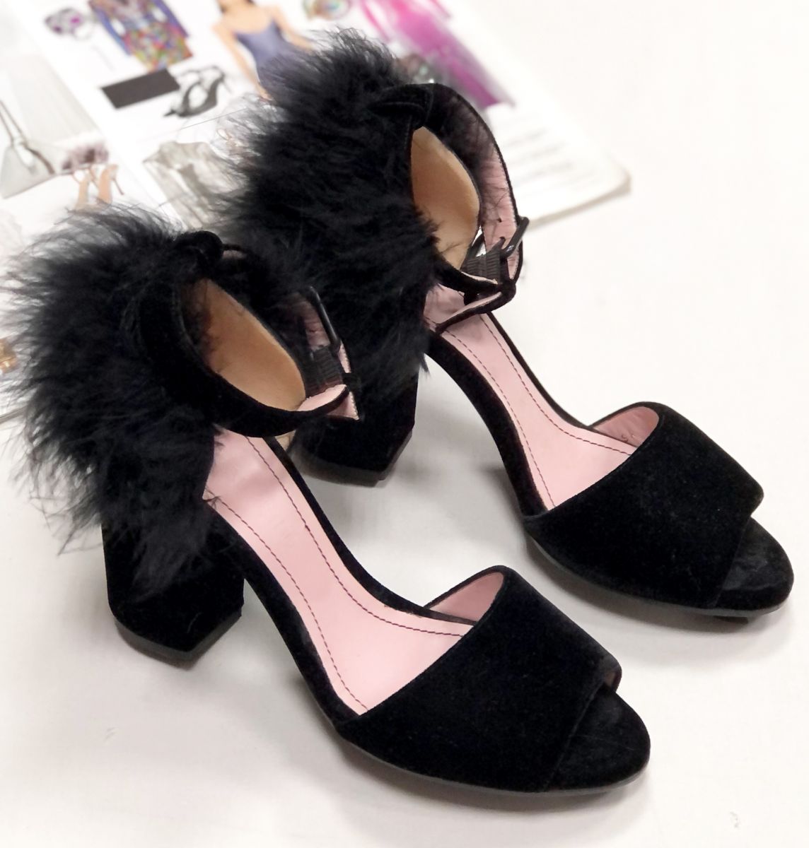 Босоножки/ перья/ Sonia Rykiel размер 38 цена 7 828 руб

