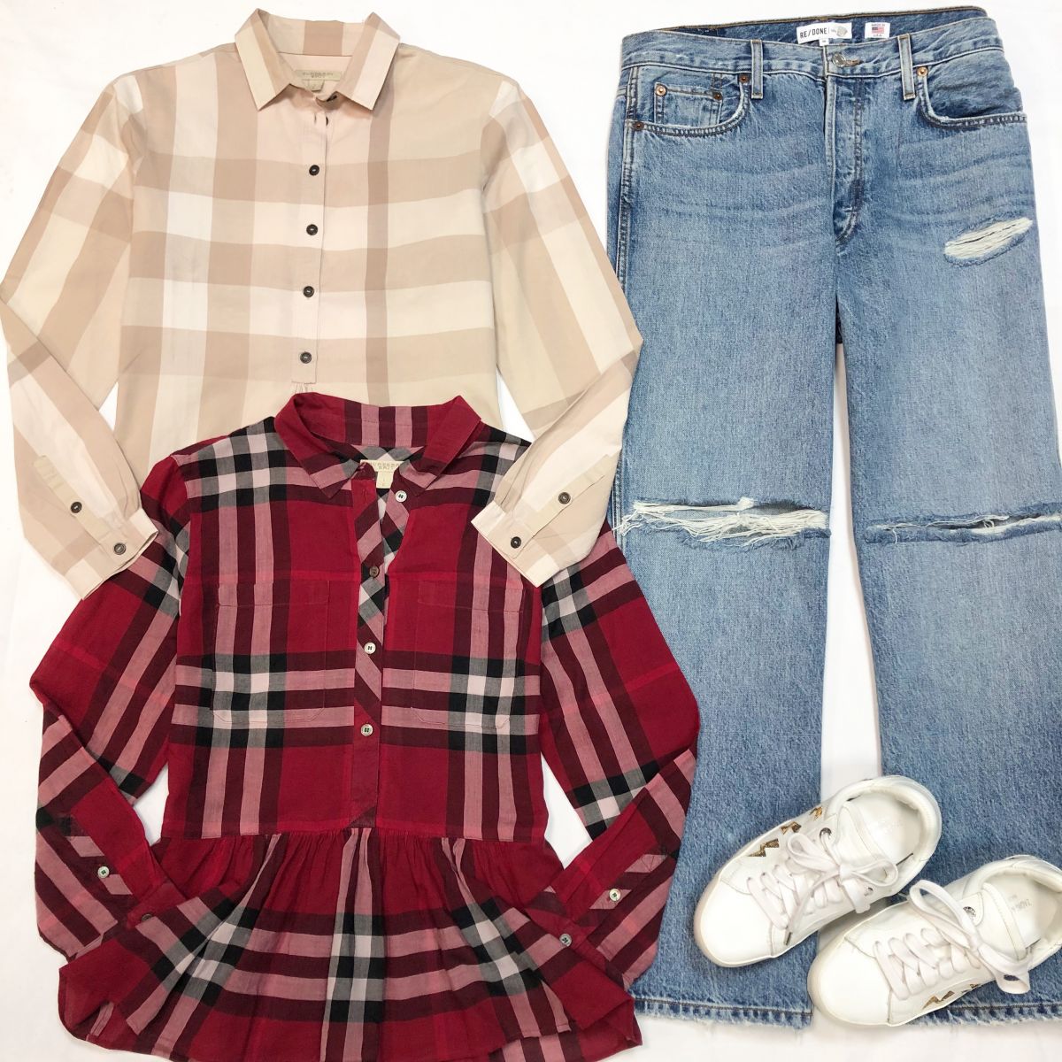 Рубашки BURBERRY размер S/L цена по 6 154 руб 
Джинсы RE DONE размер 29 цена 7 693 руб