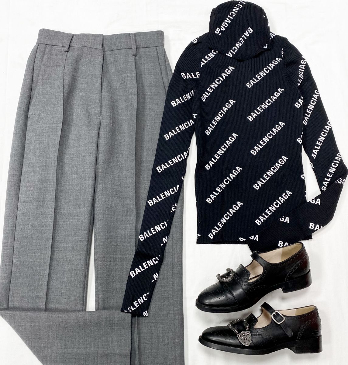 Брюки Maison Martin Margiela размер 40 цена 23 078 руб Кофта Balenciaga размер 40 цена 23 078 руб Туфли Gucci размер 39 цена 23 078 руб