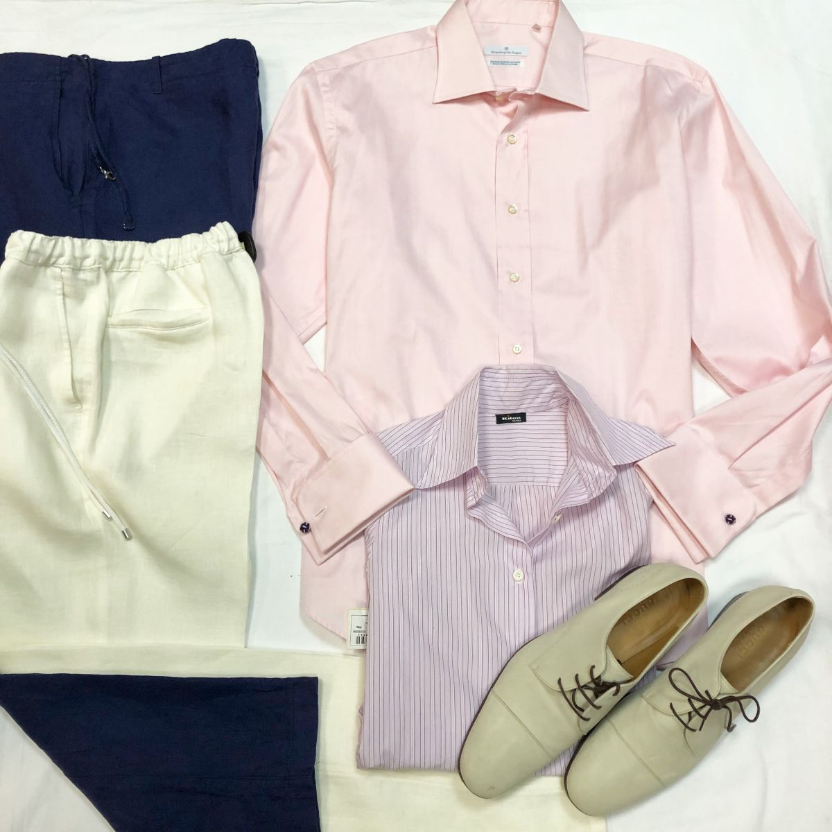 #MECHTAMEN
Рубашки ZEGNA / KITTON размер 43/17 цена 4 616 руб 
Брюки /лён/ LORO PIANA / BRIONI размер 48/52 цена 12 308 руб