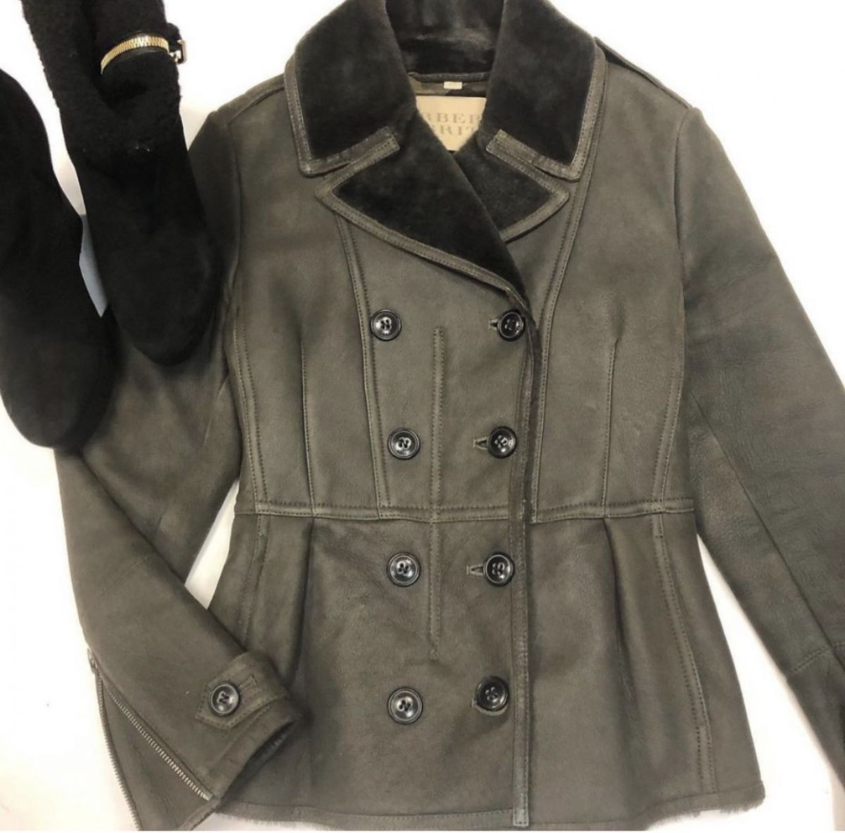 Дубленка Burberry размер 38/42 цена 18 462 руб