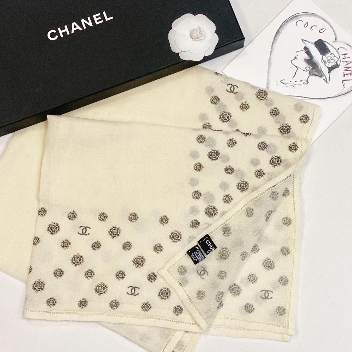 Шарф Chanel размер 190/60 цена 15 385 руб 