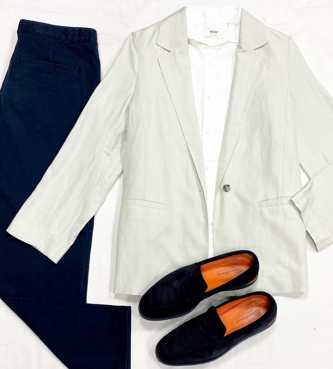 #mechtamen Пиджак Cos размер M цена 4 697 рубРубашка Boggi размер M цена 2 348 рубБрюки Cos размер 48 цена 3 131 рубЛоферы Santoni размер 43 цена 18 786 руб