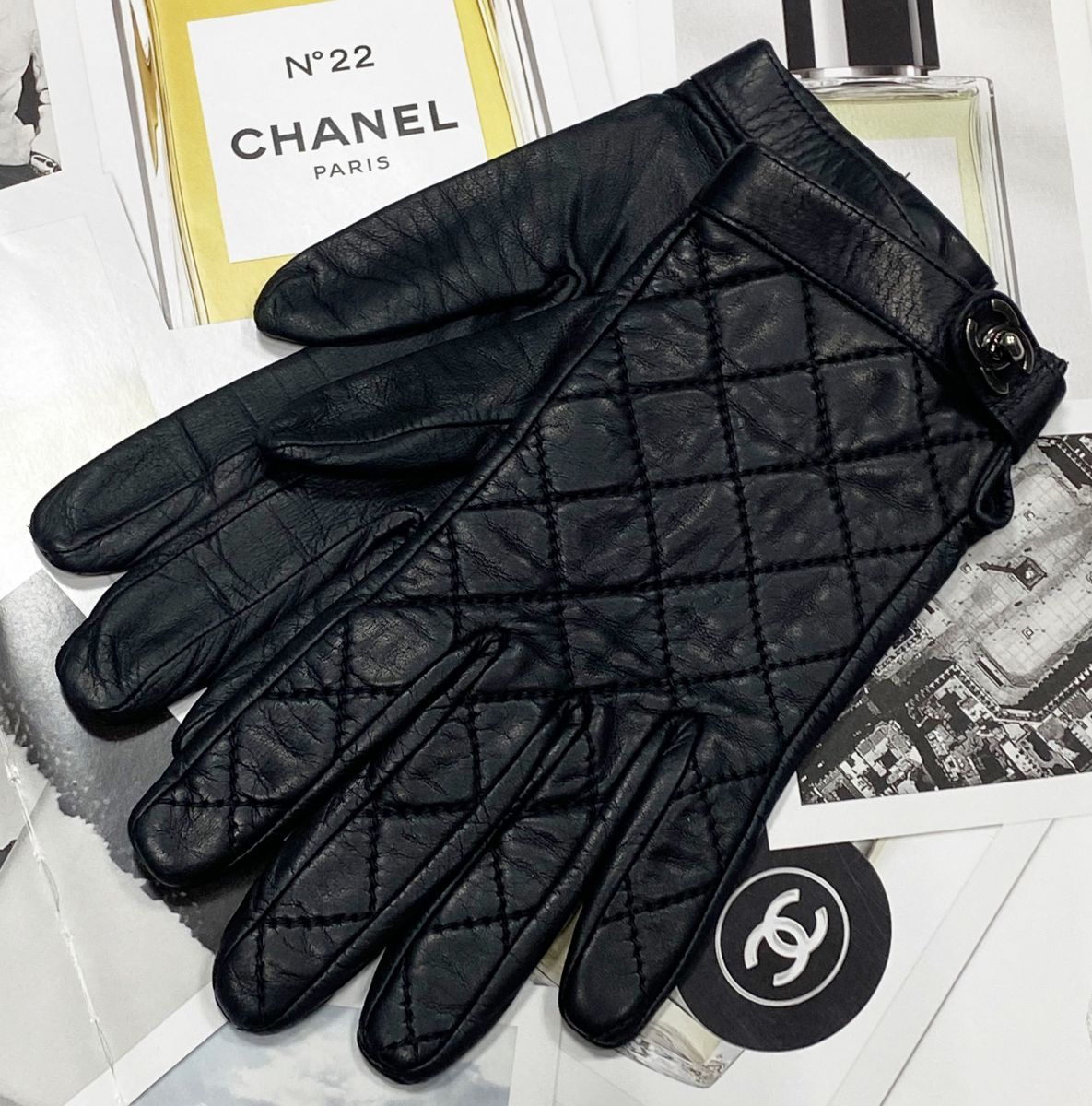 Перчатки/ кожа/ Chanel размер 7 цена 18 786 руб 