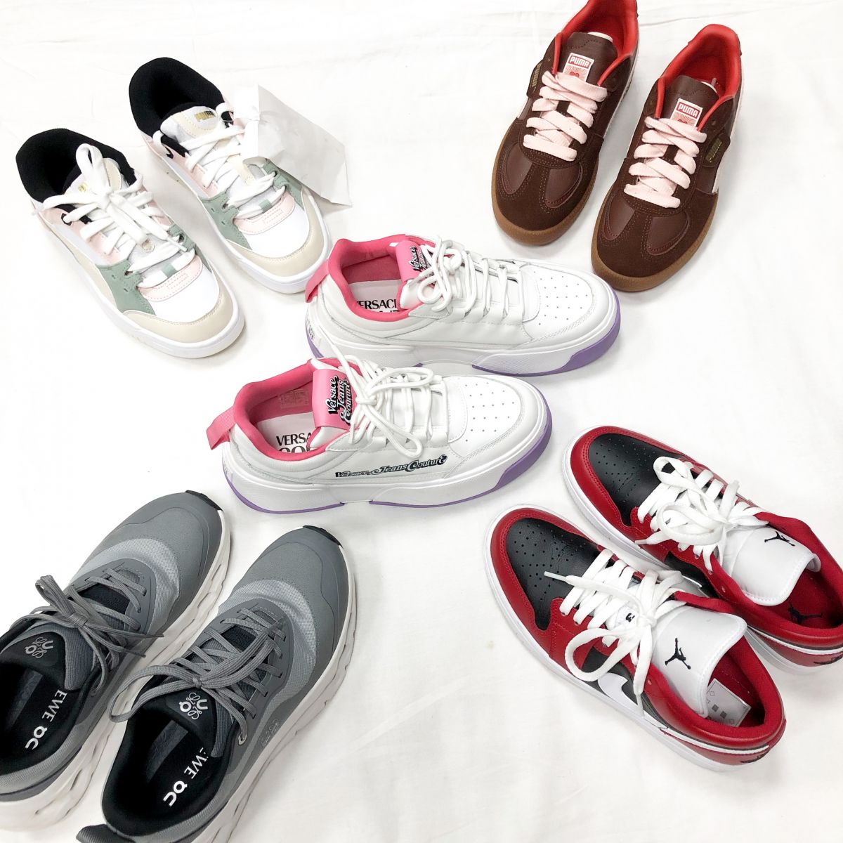 Кроссовки PUMA/ VERSACE JEANS COUTURE / JORDAN/ LOEWE &amp; ON размер 40/40.5Цена 6262 руб / 12 524 руб/ 31 314 руб