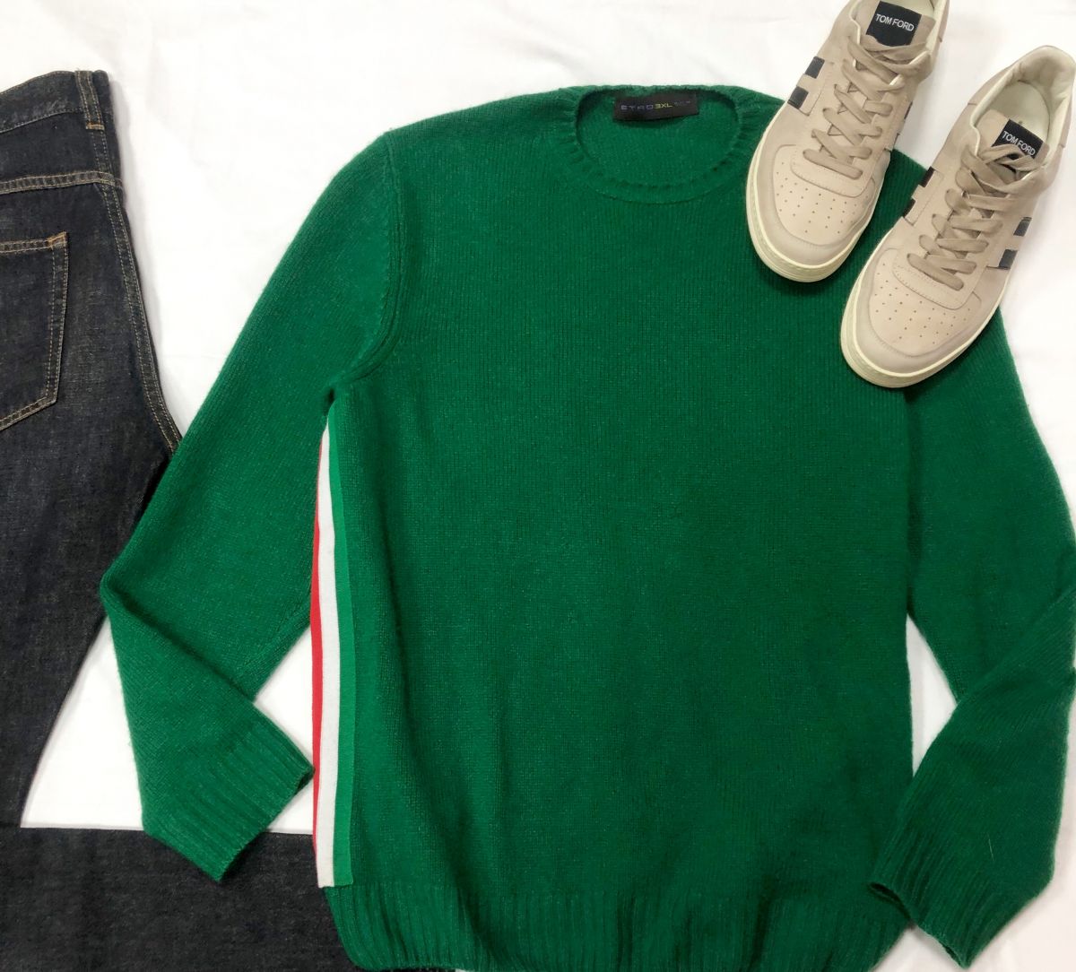 #Mechtamen 
Свитер /кашемир/ ETRO размер 3XL цена 7 828 руб 
Кеды TOM FORD размер 44 цена 15 655 руб