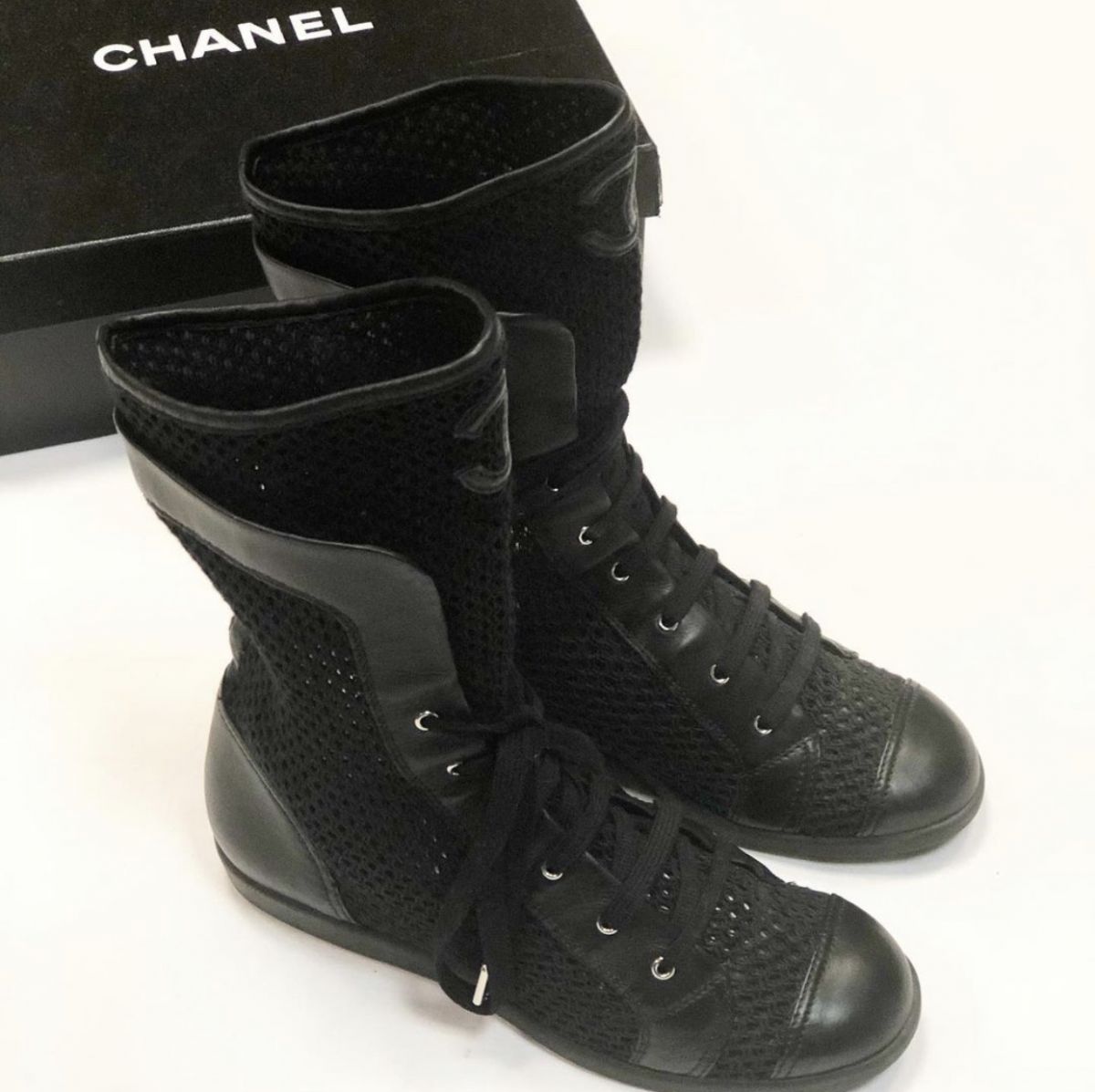 Ботинки Chanel размер 38.1/2 цена 15 385 руб