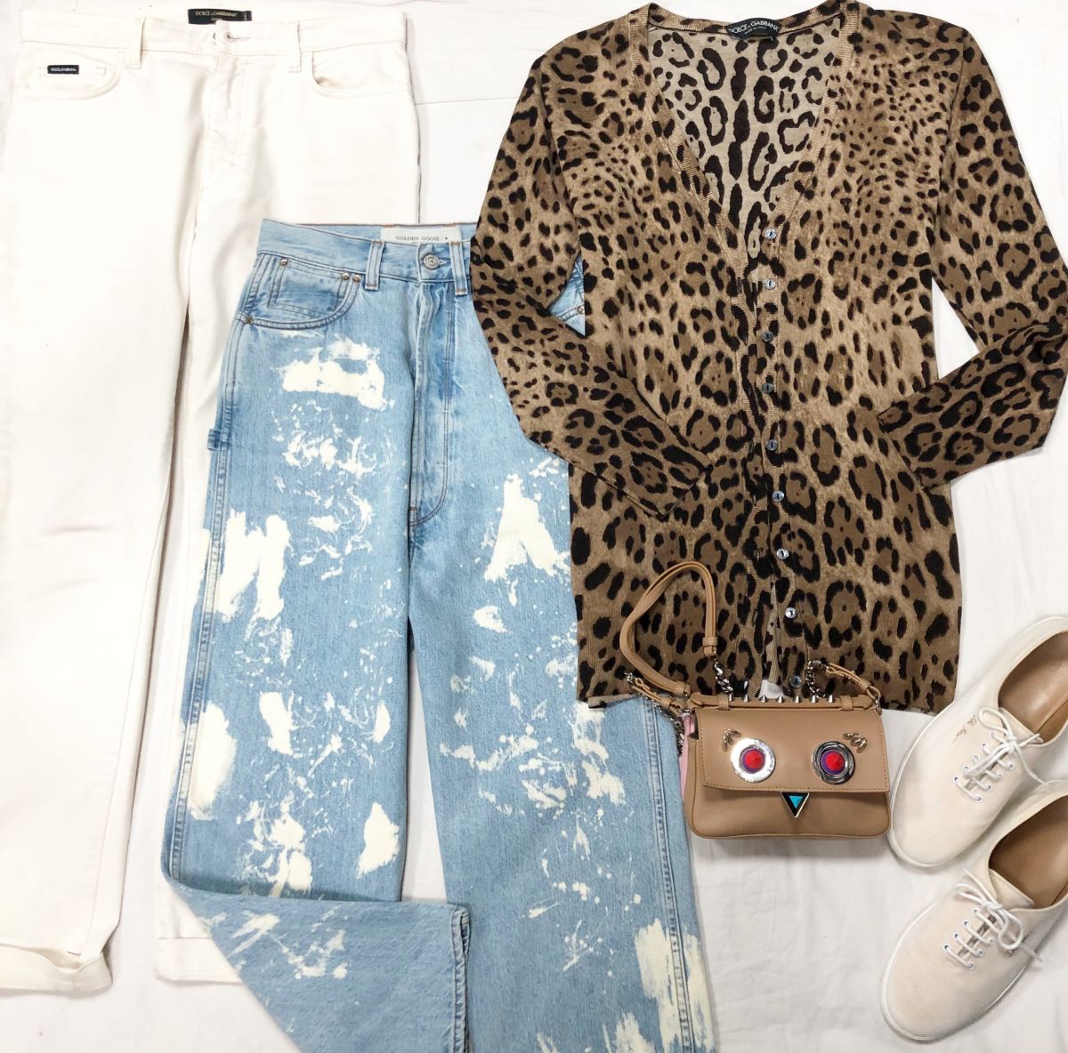 Кардиган DOLCE GABBANA размер S цена 9 394 руб Джинсы Dolce Gabbana / GOLDEN GOOSE BRAND DELUXE размер 25/24 цена 12 524 руб / 15 655 руб Сумочка FENDI