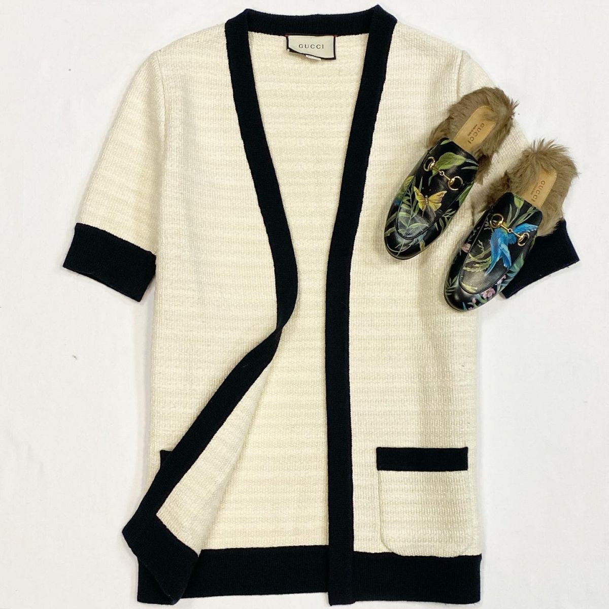 Кардиган GUCCI  размер M цена 30 770 рубМюли GUCCI  размер 37 цена 26 155 руб