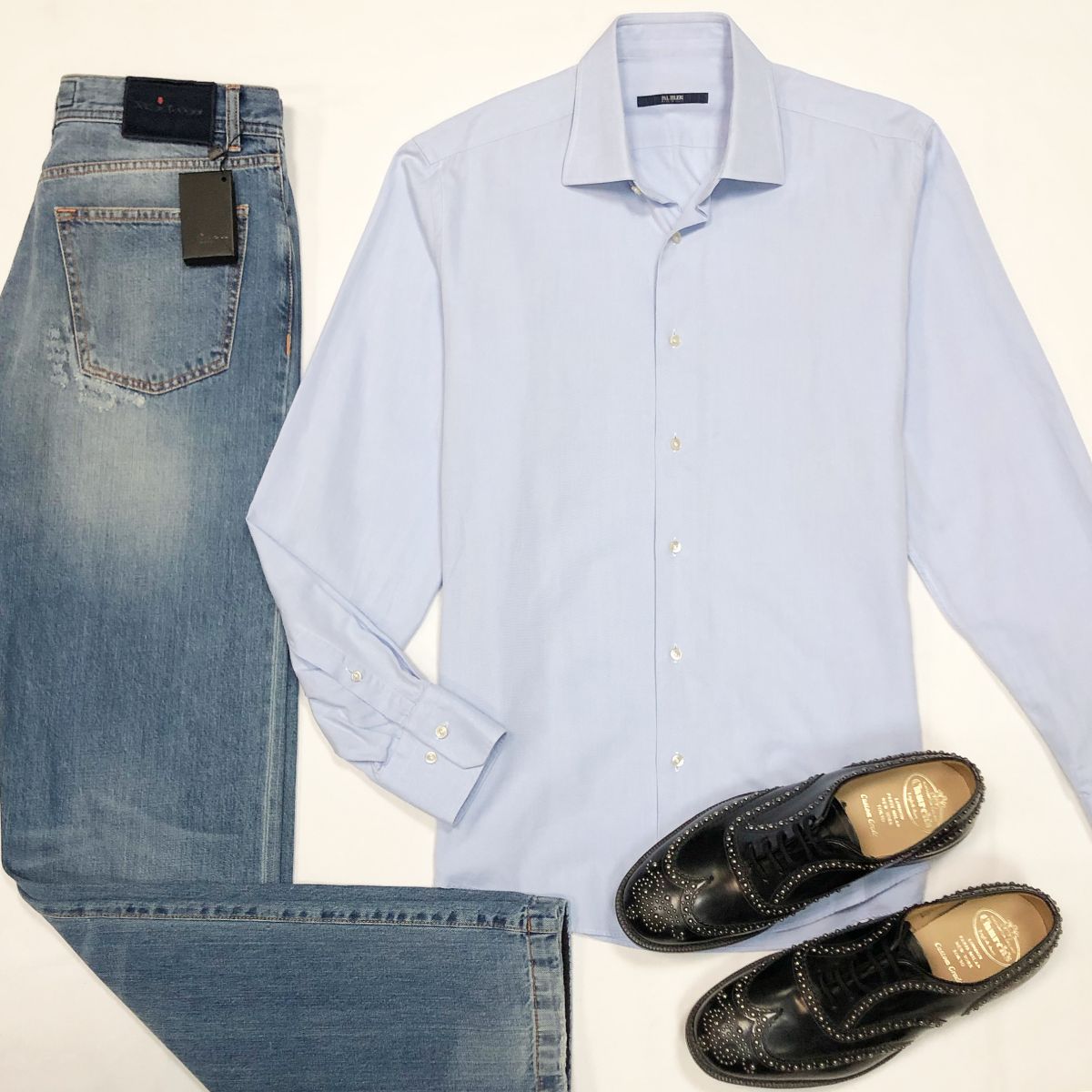 #mechtamen Джинсы Kiton размер 31 цена 15 385 рубРубашка Pal Zileri размер 16/41 цена 3 077 руб Ботинки Church размер 43 цена 15 385 руб