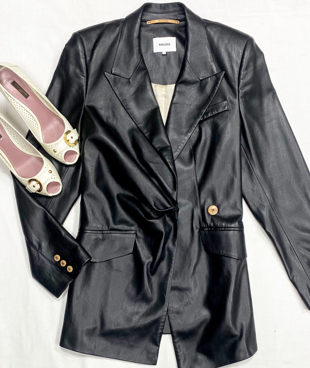 Жакет / кожа/ Nanushka размер S цена 31 310 руб