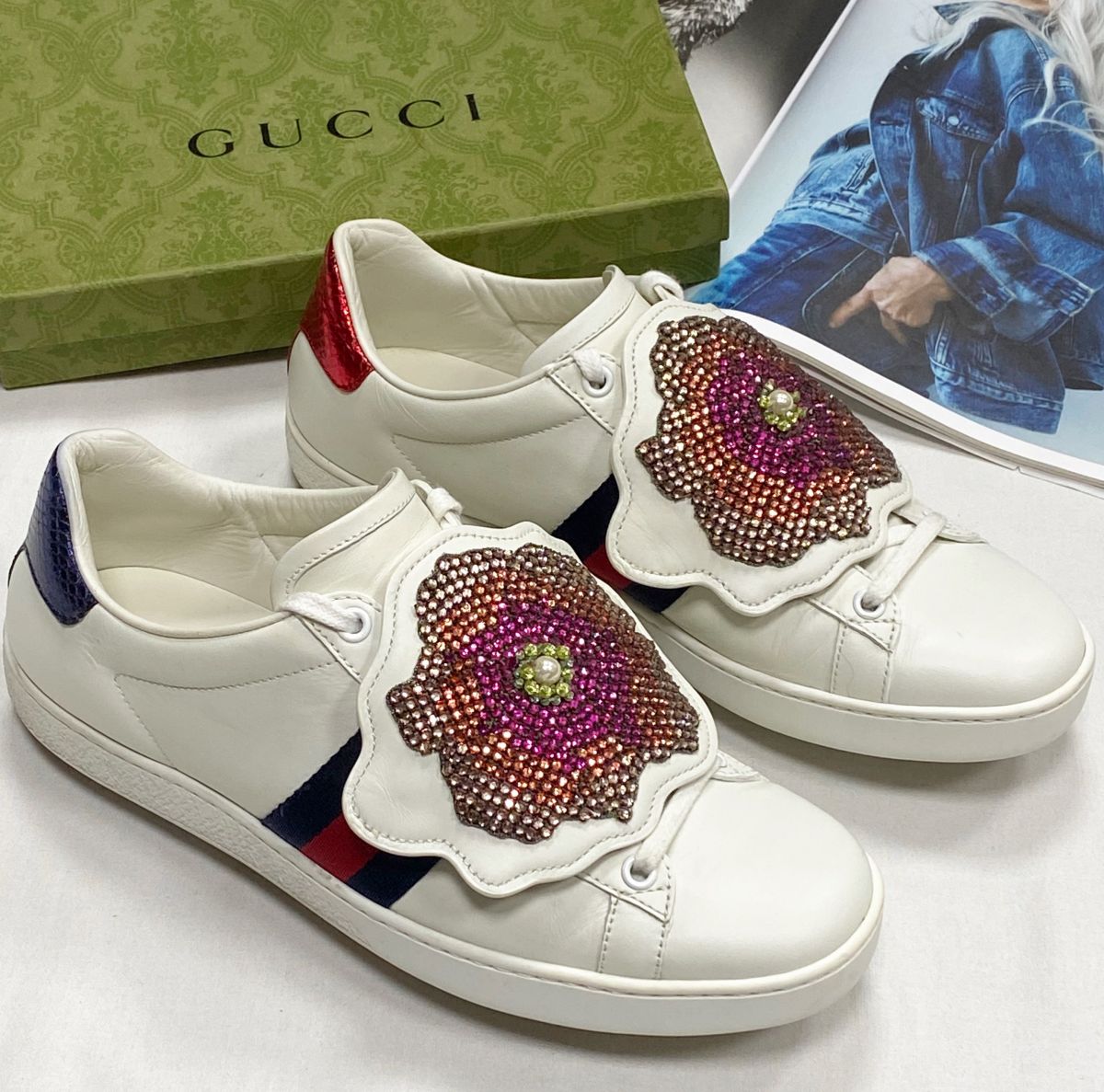 Кеды Gucci размер 38.5 цена 23 483 руб
