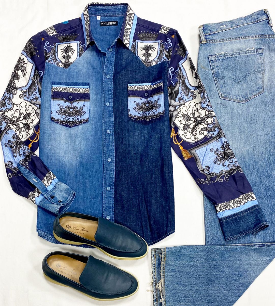 #mechtamen Рубашка Dolce Gabbana размер 16/41 цена 10 959 руб
Джинсы размер 36/34 цена 4 697 руб
Лоферы размер 41 цена 46 965 руб