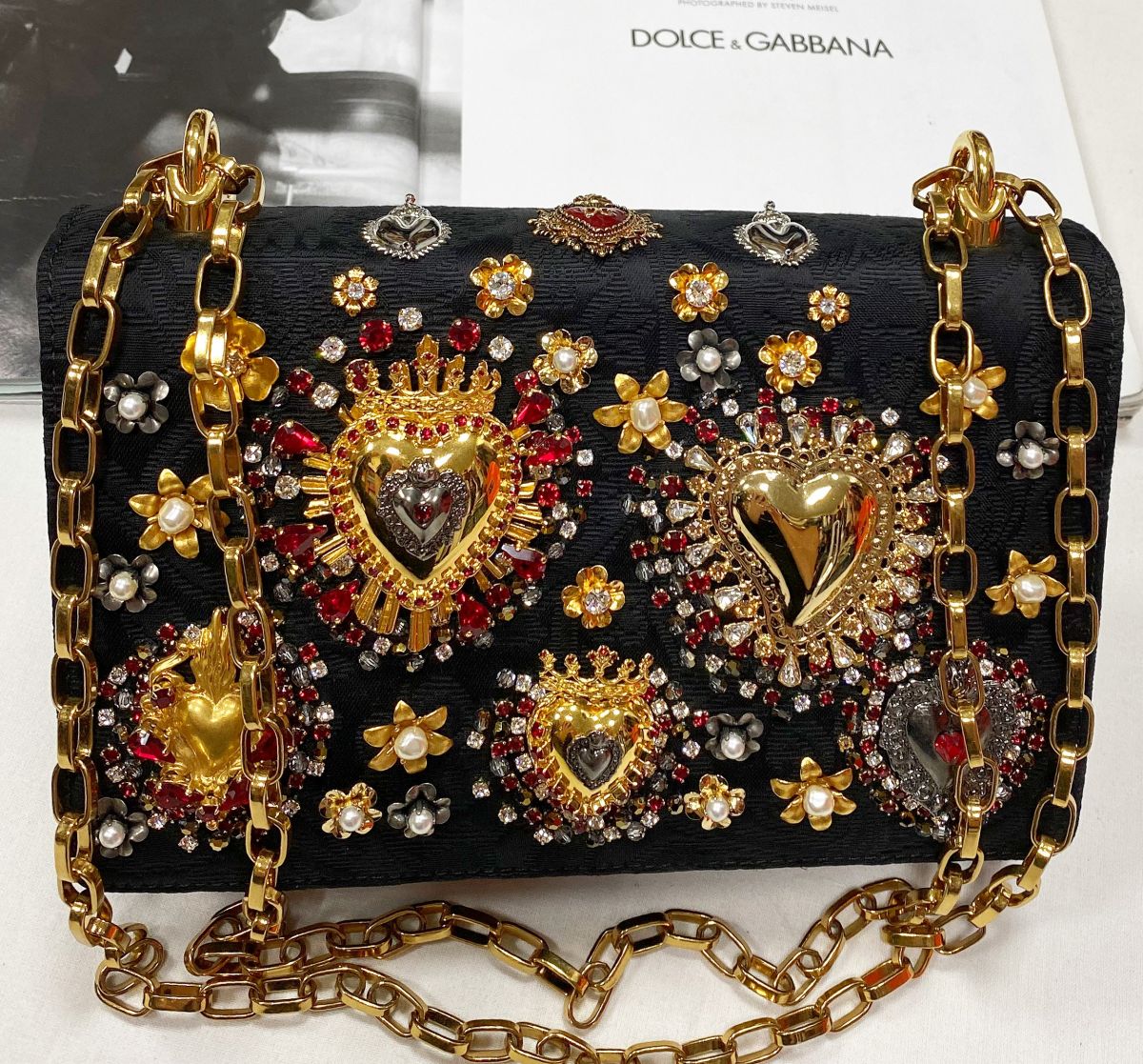 Сумка / отделка камни / Dolce Gabbana размер 21/13 цена 78 275 руб