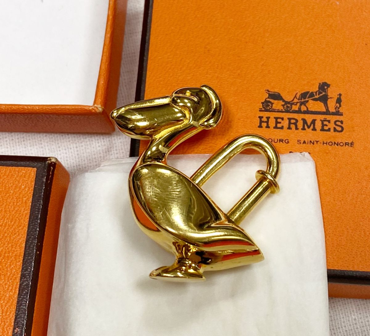 Замок - брелок / пеликан / на сумку Hermès цена 78 275 руб