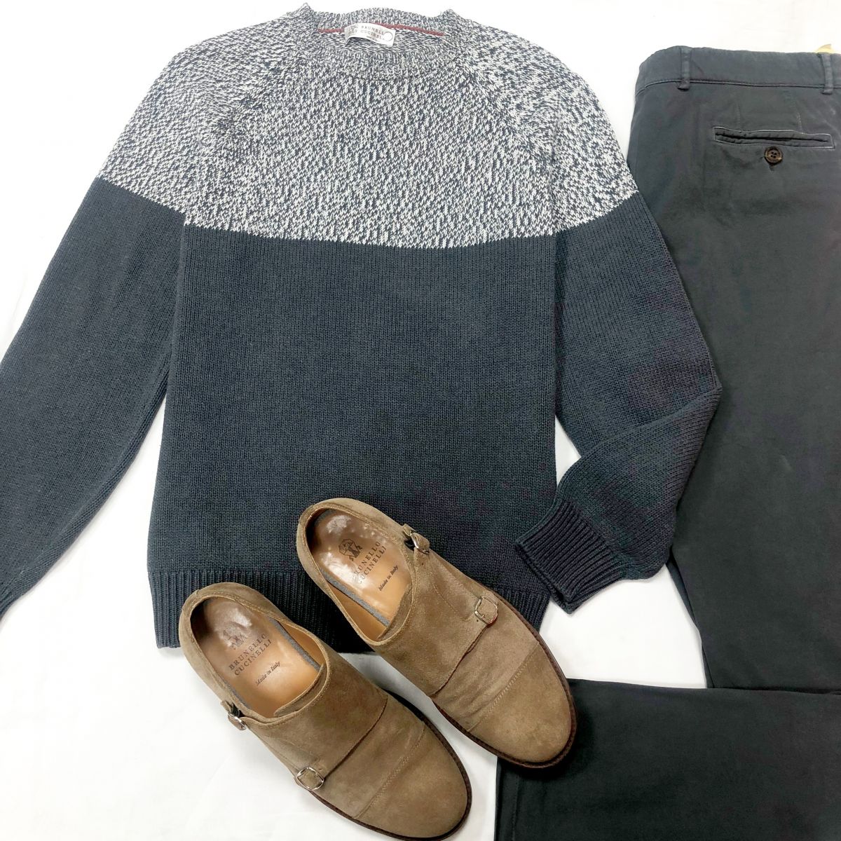 #Mechtamen
Свитер BRUNELLO CUCCINELLI размер L цена 18 463 руб 
Брюки BRUNELLO CUCCINELLI размер 52 цена 10 770 руб