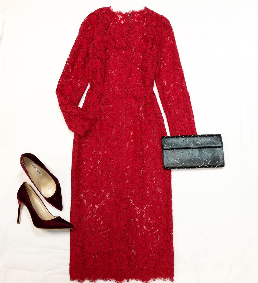 Платье /ажур/ Dolce Gabbana 44 цена 23 078 руб 
Туфли MANOLO Blahnik размер 38.5 цена 23 078 руб 
Клатч ALAÏA