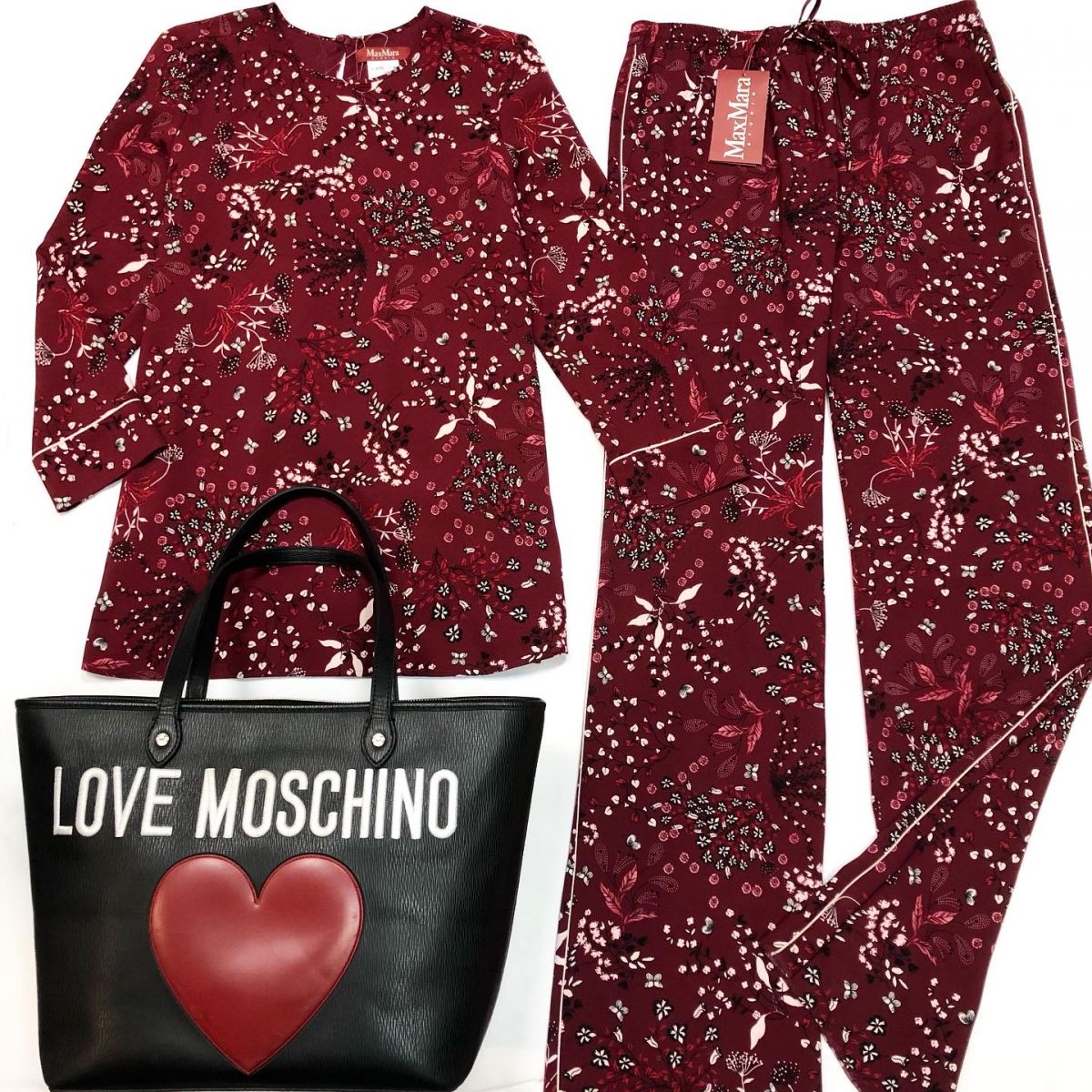 Костюм Max Mara размёт 42/46 цена 26 155 руб /новый с ценником/ Сумка Love Moschino