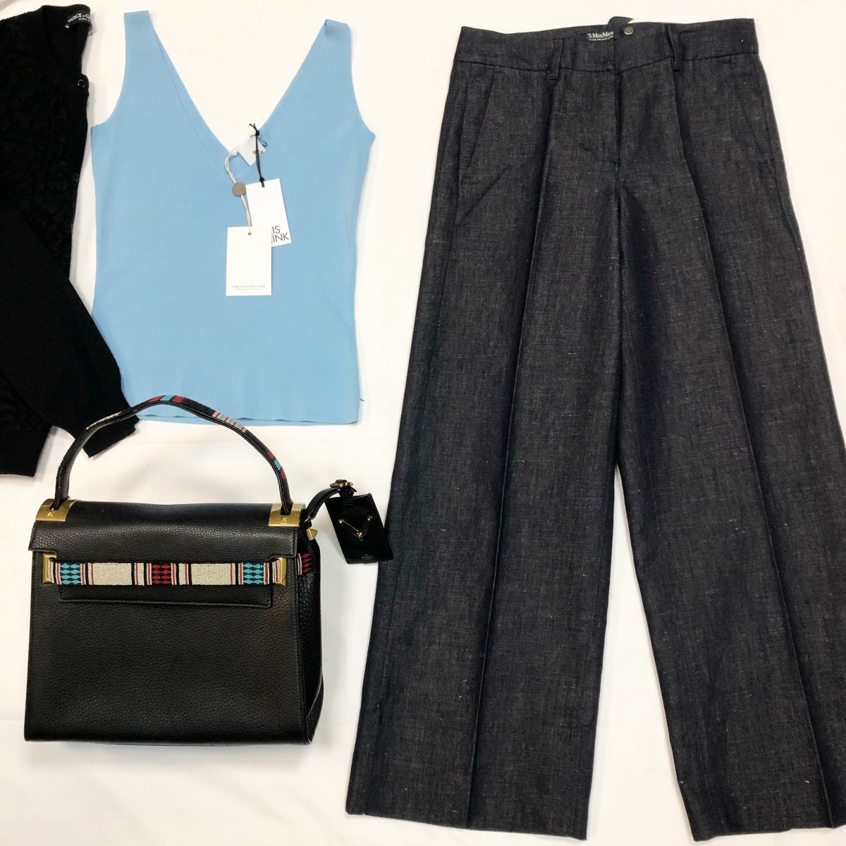 Топ IRIS &amp;INK размер XS цена 1 539 руб /с ценником/ Брюки ‘S Max Mara размер 36/40 цена 9 231 руб Сумка Valentino