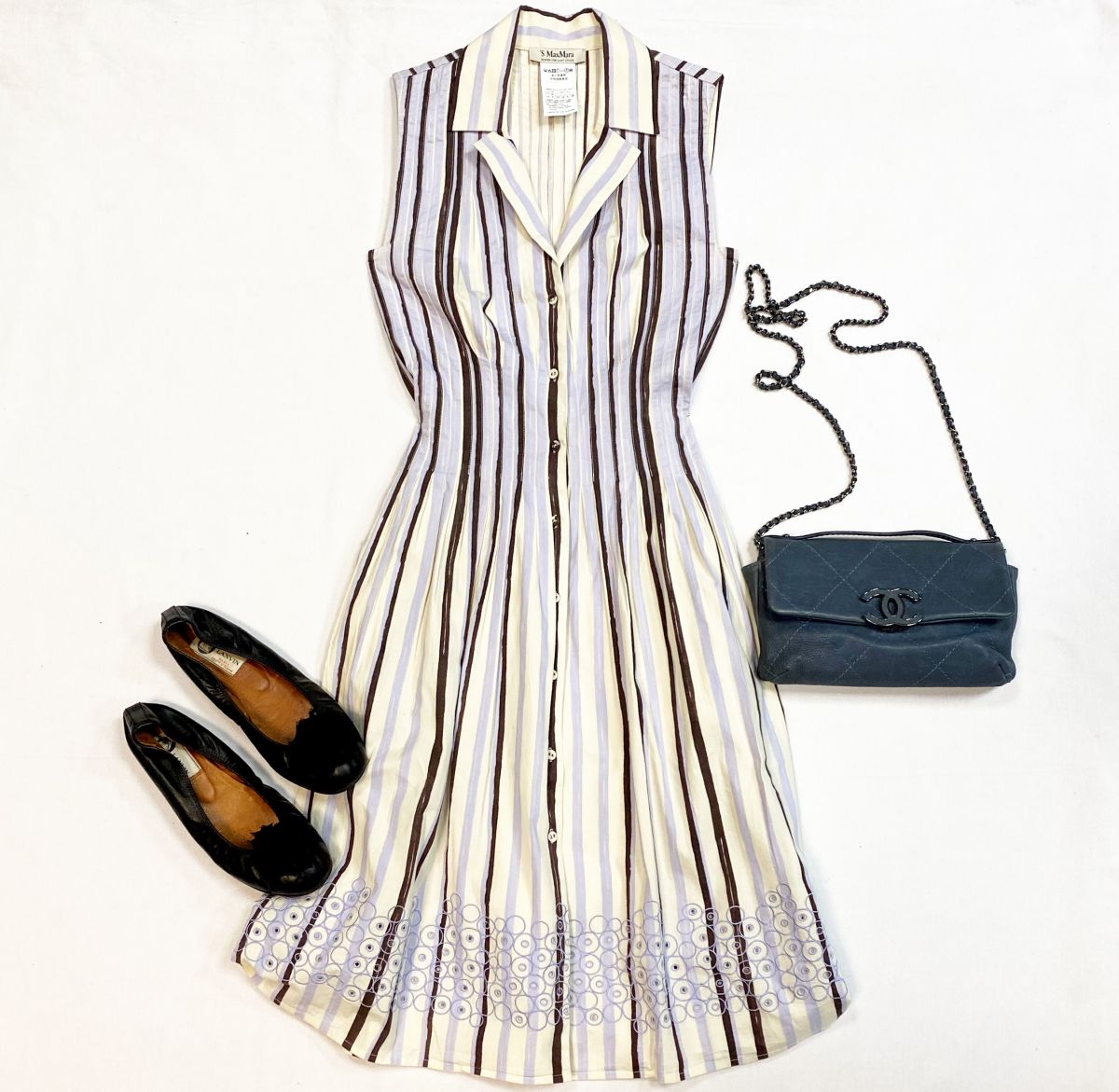 Платье S, Max Mara размер 38 цена 5 385 руб
Балетки Lanvin размер 38 цена 4 616 руб
Сумка Chanel 