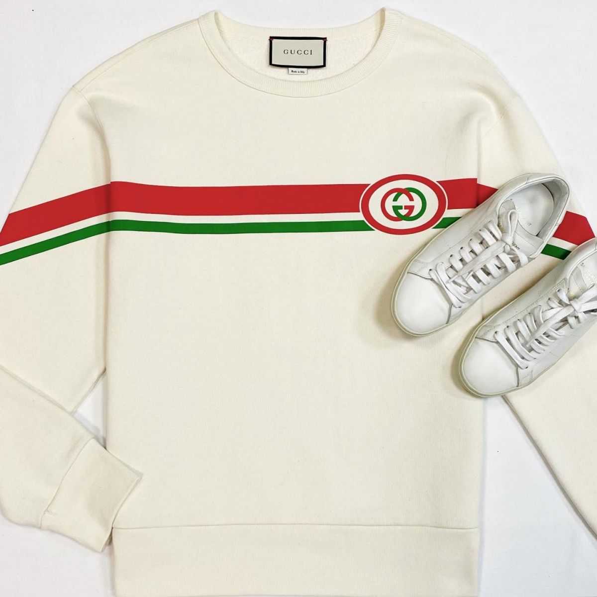 Толстовка Gucci размер S цена 26 155 рубКеды Saint Laurent размер 36.5 цена 23 078 руб