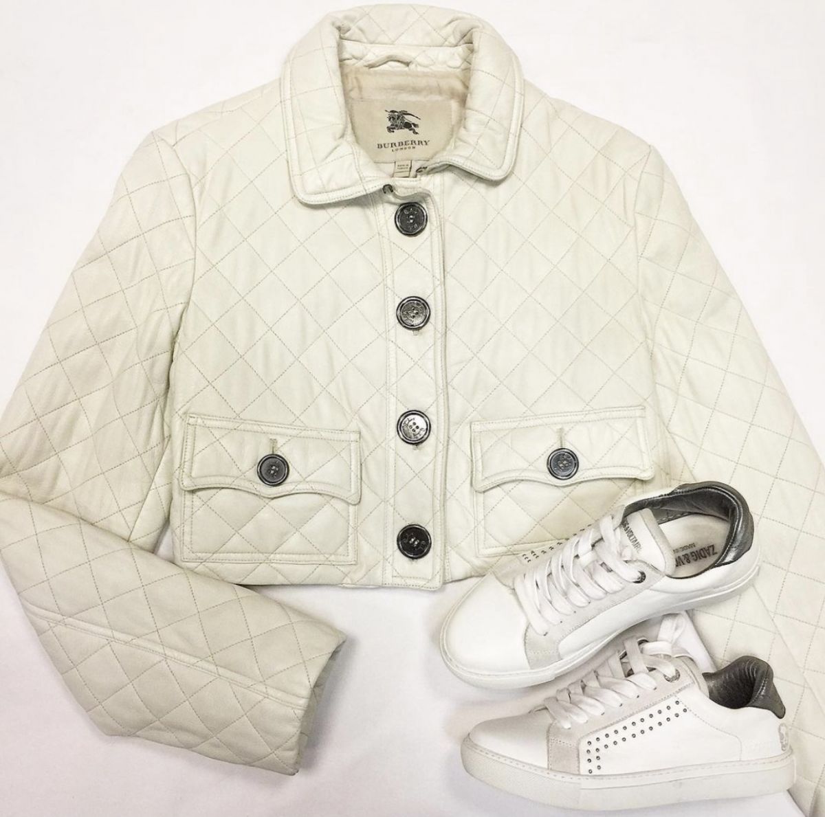 Куртка / кожа / Burberry  размер 44 цена 46 155 руб Кеды Zadig&amp;Voltaire  размер 37 цена 9 231 руб