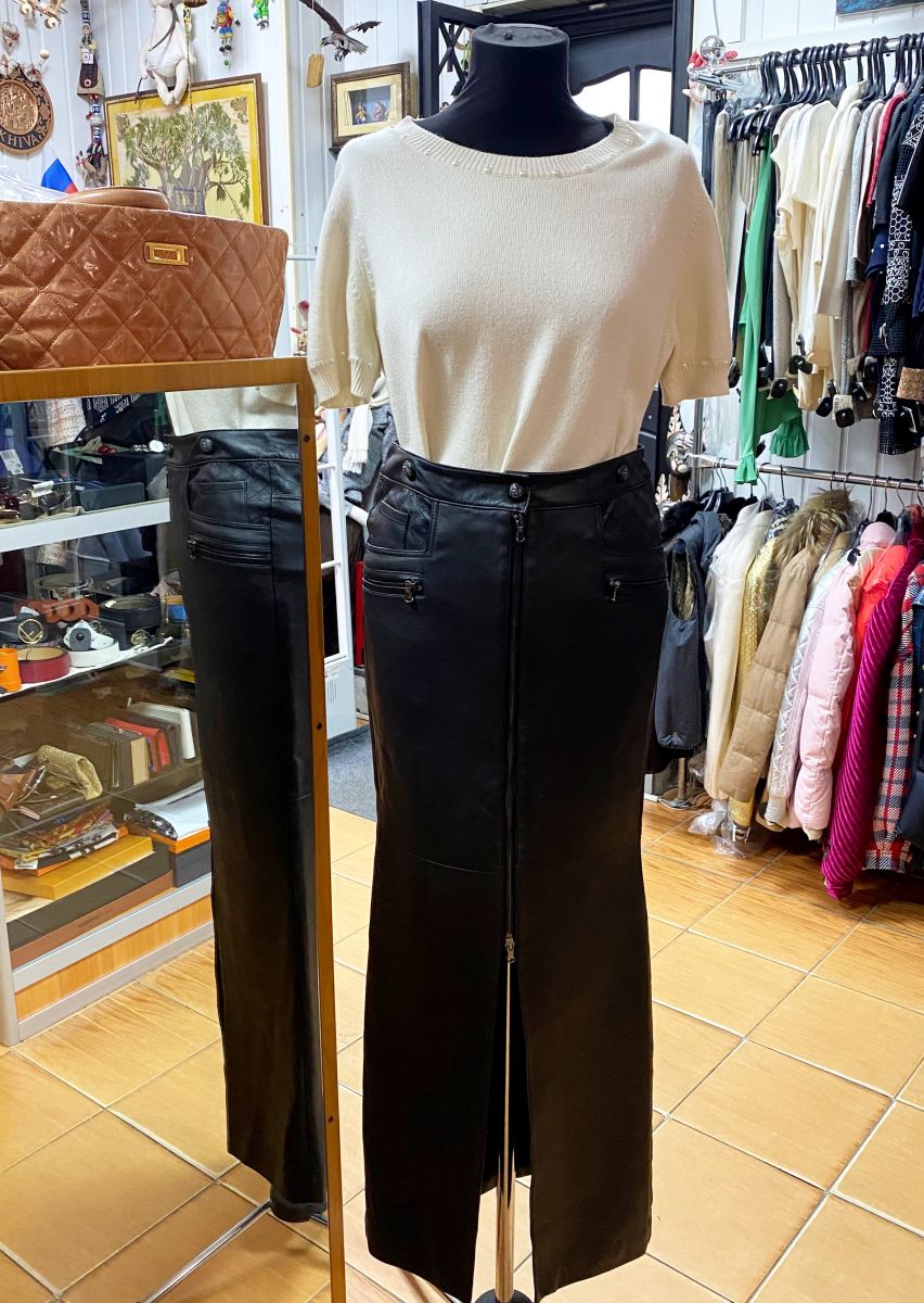 Сарафан-Юбка /кожа/ Pierre Balmain размер 38 цена 23 483 руб 