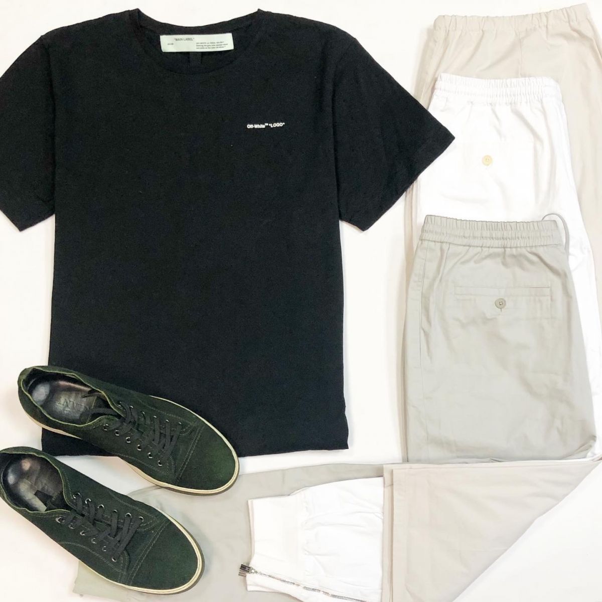 Брюки Hermes/ Bottega Veneta / размер 40/42/ 50 цена от 15 385 руб до 18 462 рубФутболка Off White размер XL цена 10 770 рубКеды Lanvin размер 45 цена 9 231 руб