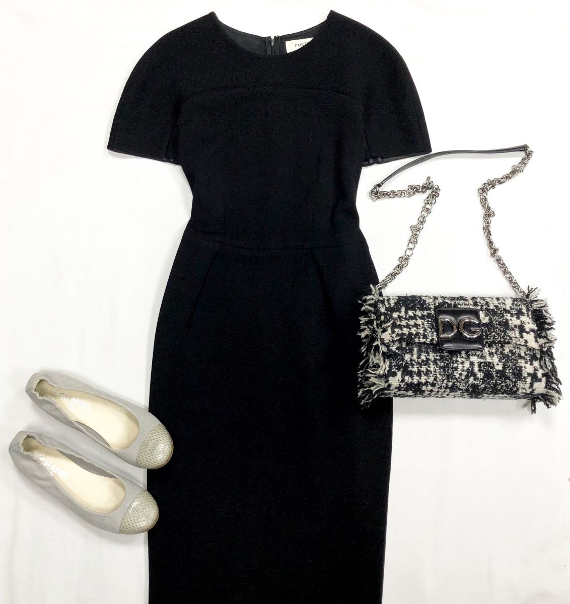Платье Ports размер M цена 6 154 рубБалетки Chanel размер 39.5 цена 23 078 рубСумка Dolce Gabbana
