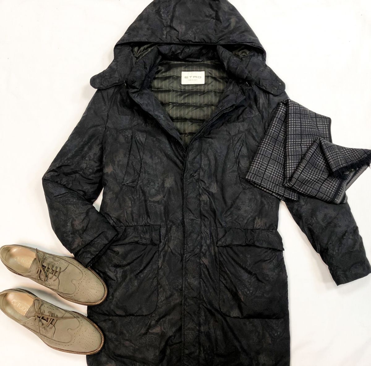 #mechtamen Пуховик ETRO размер L цена 30 770 рубБотинки Tods размер 43.5 цена 15 385 руб