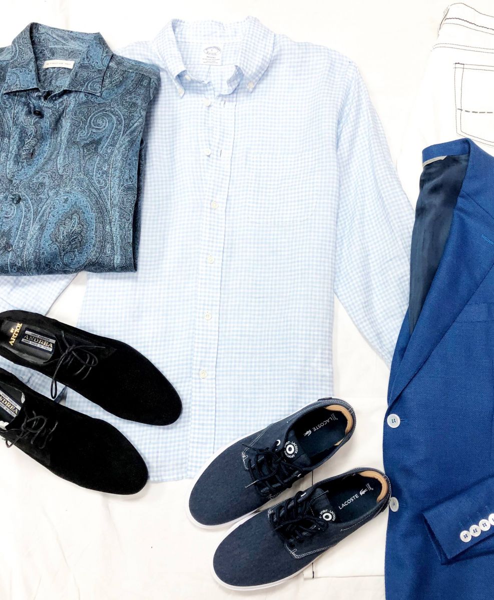 Месhtamen
Рубашки /хлопок/лён/ Etro/ BROOKS BROTHERS 1818 размер 43/L цена 4 697 руб 
6 262 руб 
ДжинсыRICHARD JEAMES  BROWN размер 56/58 цена 10 959 руб 
Туфли / кеды Andrea ARTIOLI/ Lacoste