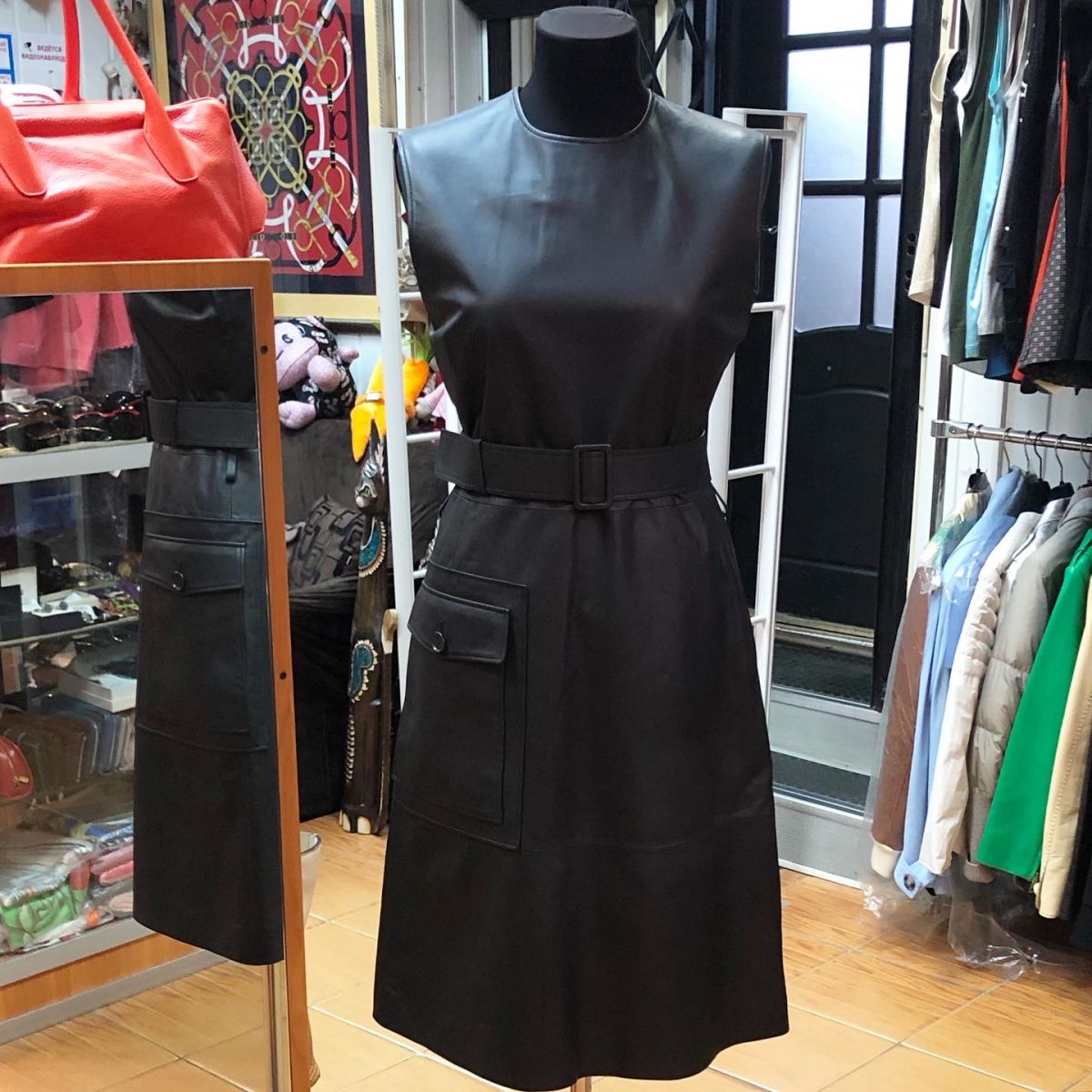 Платье/кожа/ Bottega Veneta размер 44 цена 38 463 руб 