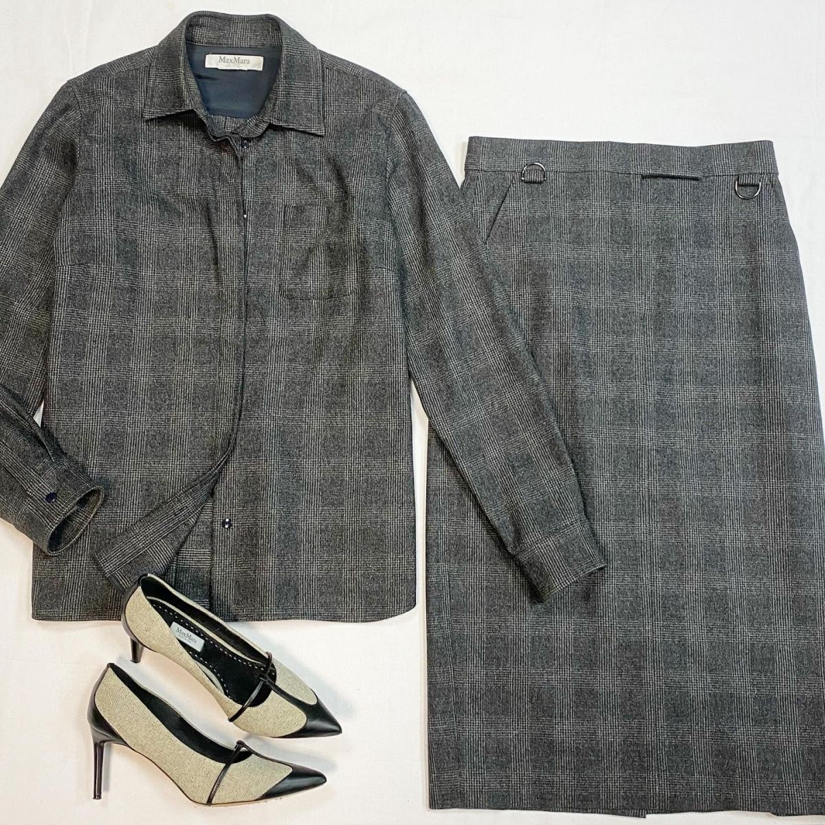 Костюм Max Mara размер 42 цена 23 078 рубТуфли Max Mara размер 39 цена 12 308 руб
