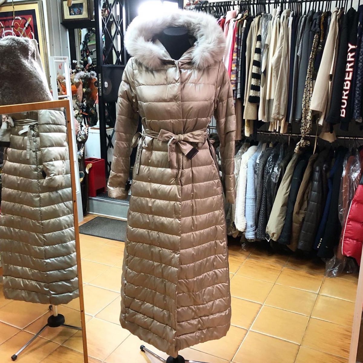 Пуховик-пальто двухстороннее ‘S Max Mara размер 38/42 цена 30 770 руб 