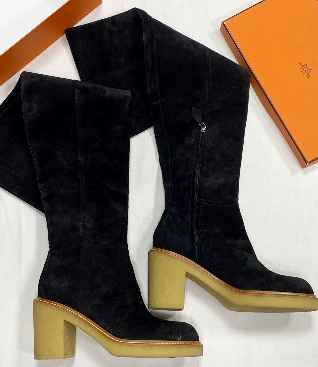 Сапоги / замша/ Hermes размер 39 цена 62 620 руб