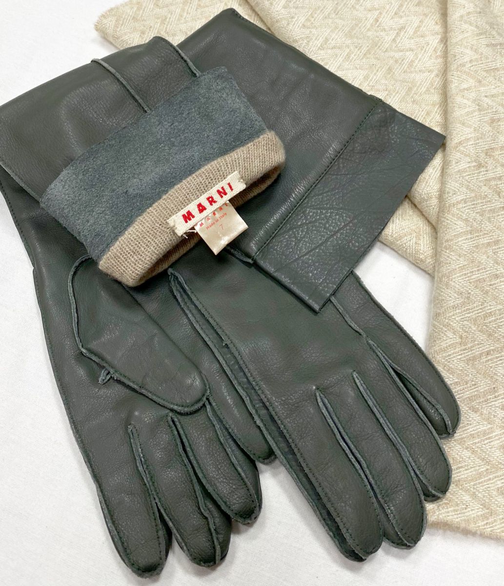 Перчатки Marni размер 7 цена 7 828 руб