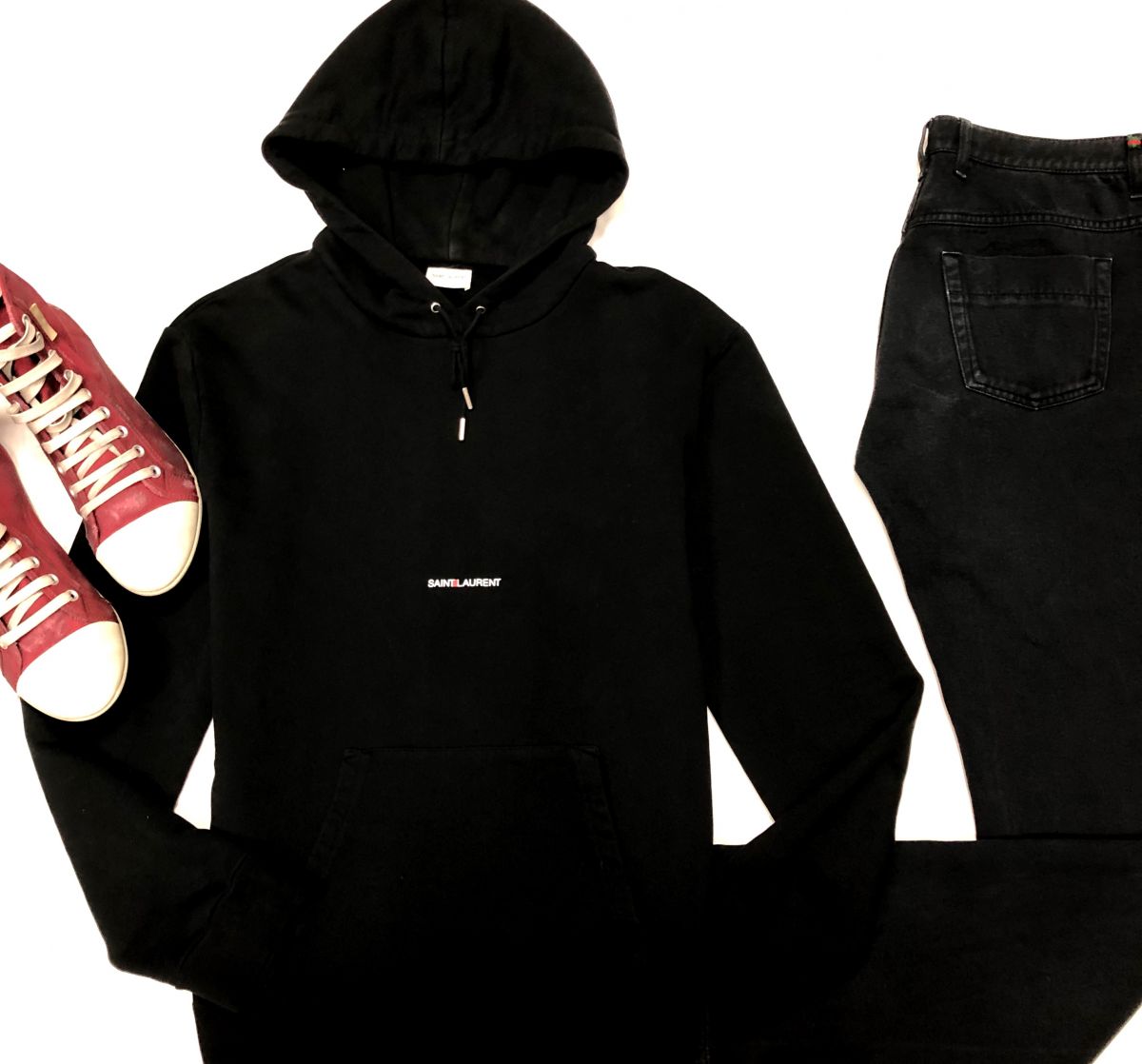 #Mechtamen
Толстовка SAINT LAURENT размер М цена 31 310 руб 
Брюки GUCCI размер 48 цена 7 828 руб