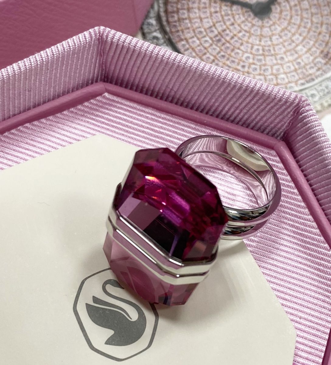 Кольцо  / двойное/ Swarovski цена 10 959 руб/ в коробке/