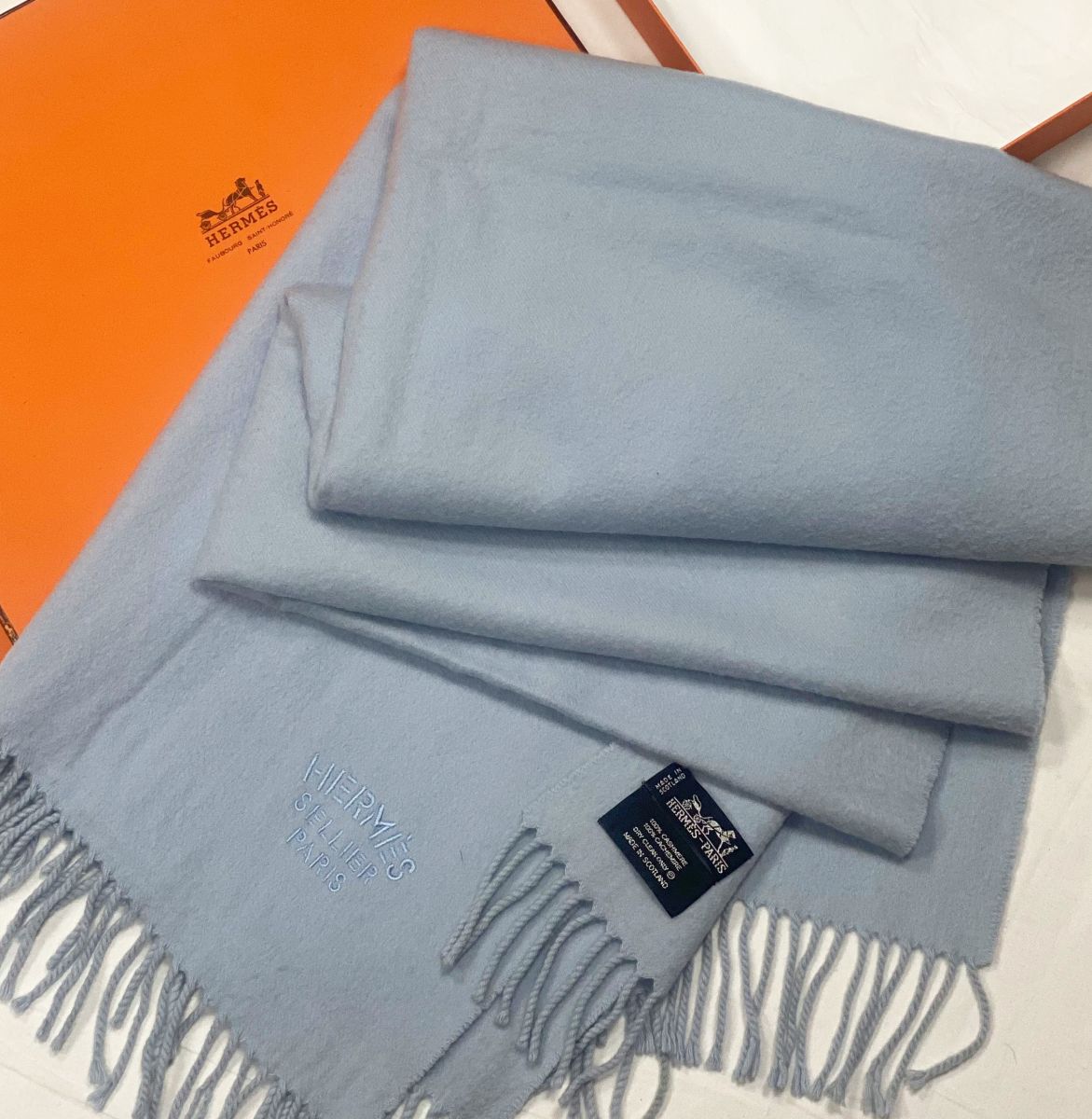 Шарф / кашемир / Hermès размер 170/70 цена 31 310 руб