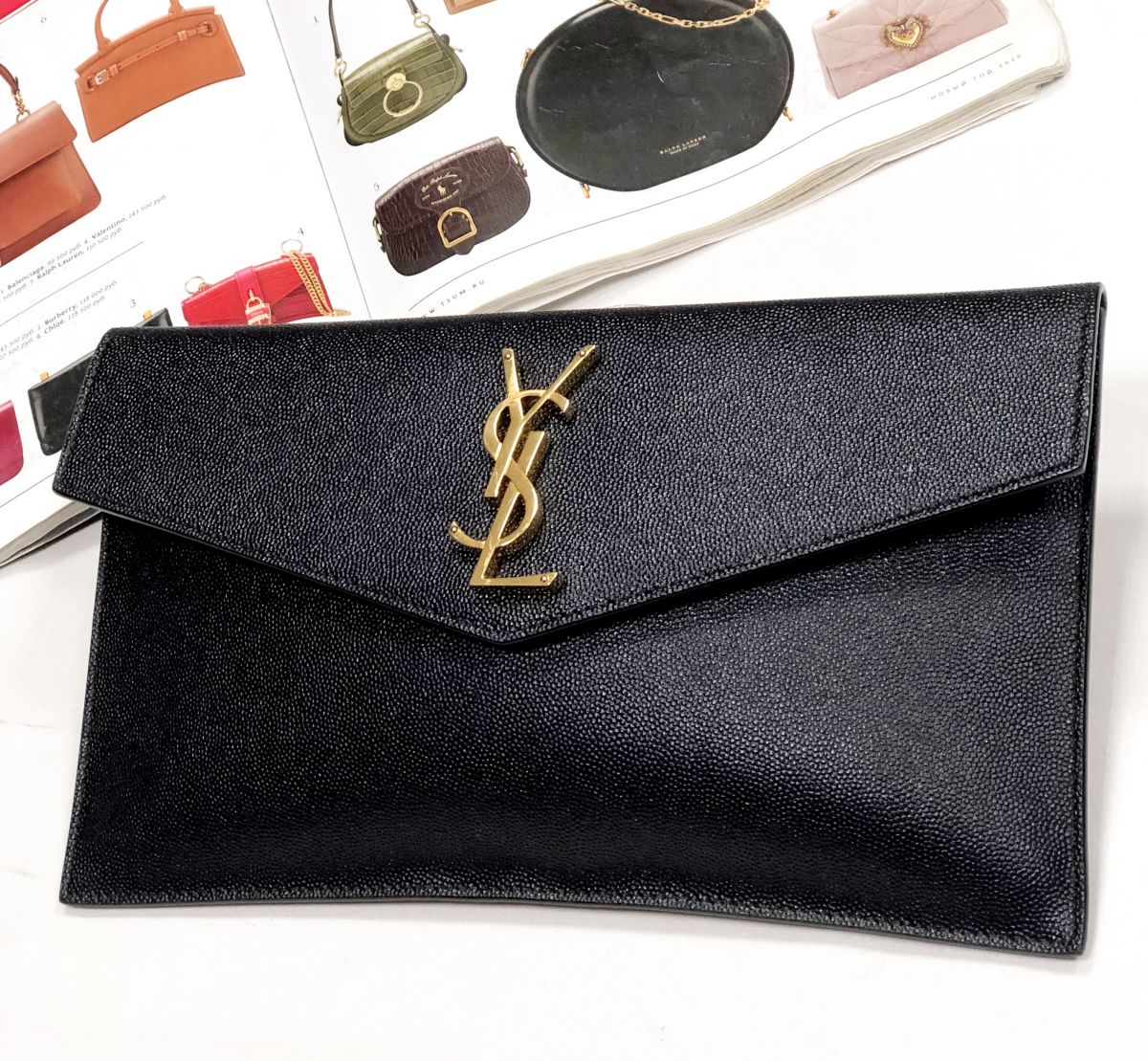 Клатч Saint Laurent размер 25/15 цена 46 965 руб