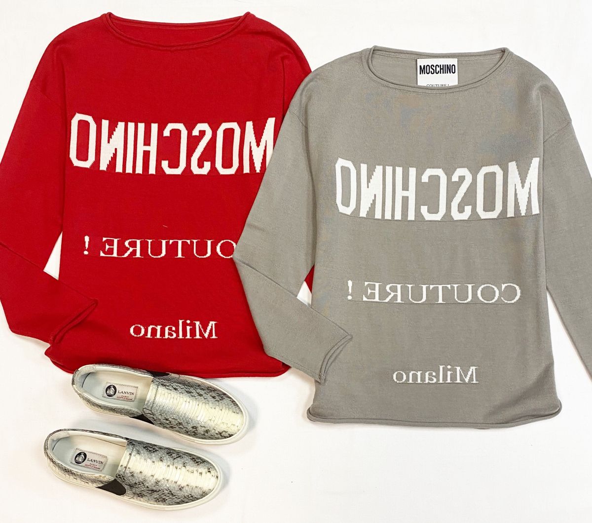 Кофты Moschino размер 38 цена по 7 693 руб
Слипоны Lanvin размер 39 цена 15 385 руб 