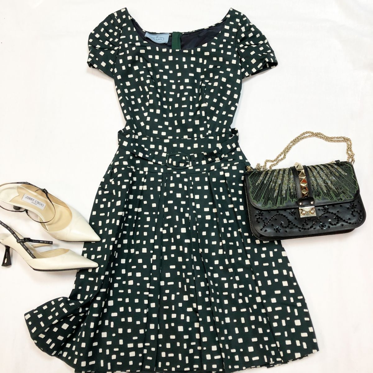 Платье PRADA размер 38 цена 23 078 руб 
Сумка VALENTINO