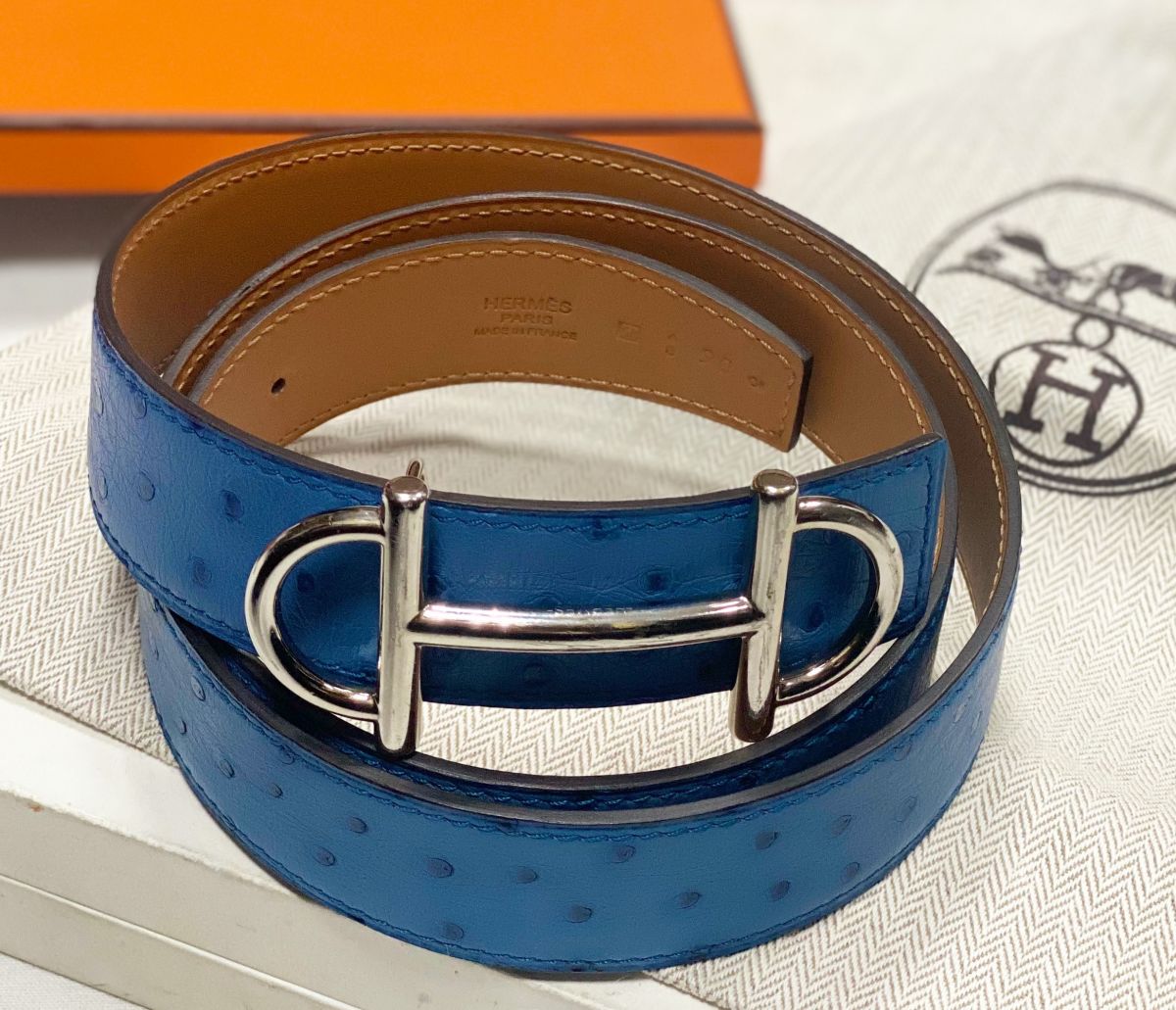Ремень / страус / Hermès размер 90 цена 46 965 руб