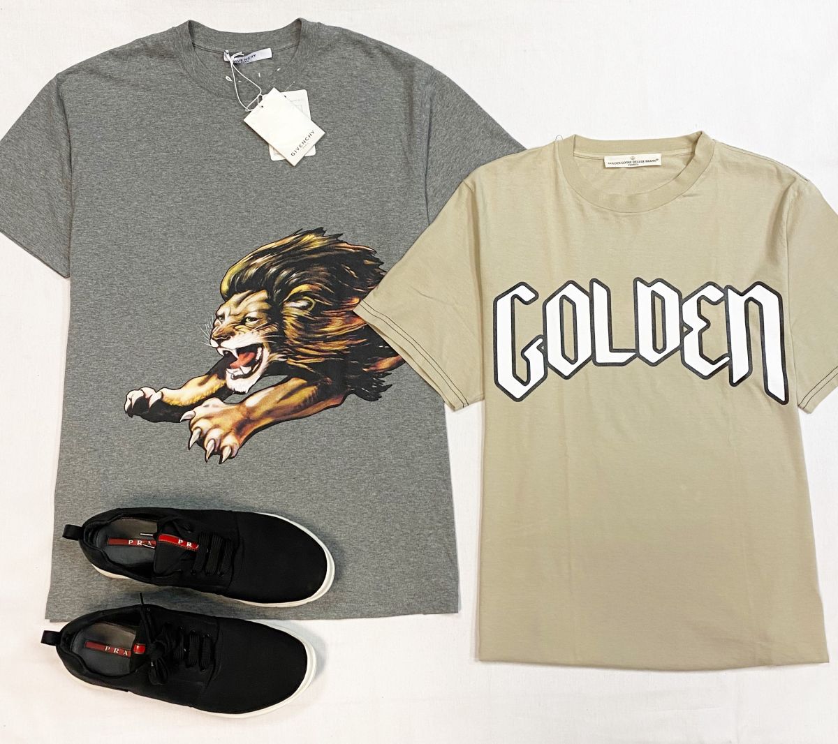 #mechtamen Футболкa Givenchy размер S цена 10 770 руб
Футболка Golden Goose размер XL цена 4 616 руб
Кеды Prada размер 43 цена 10 770 руб 