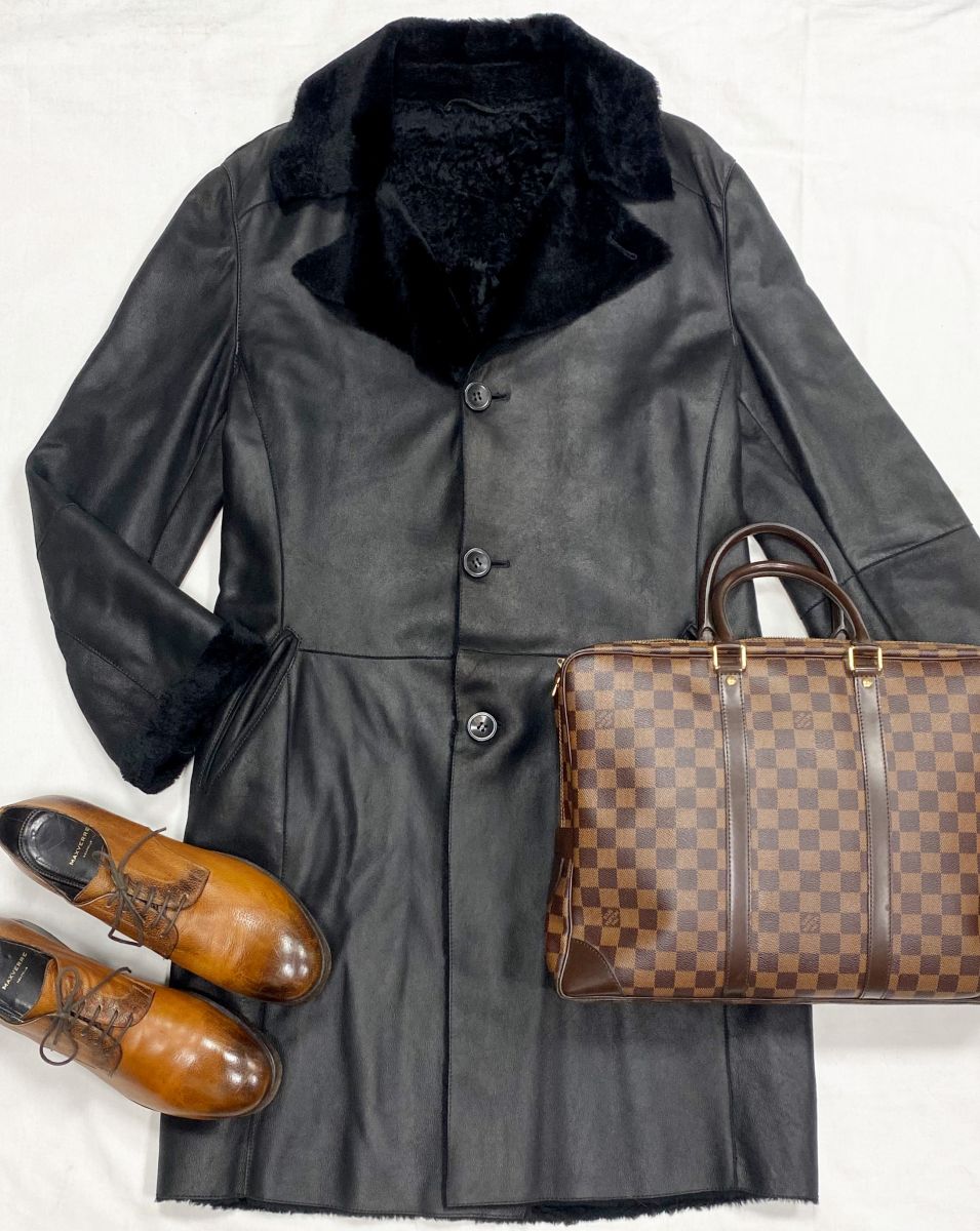 #mechtame Дубленка Giorgio Armani размер 54 цена 23 483 рубБотинки размер 43 цена 7 828 рубСумка Louis Vuitton