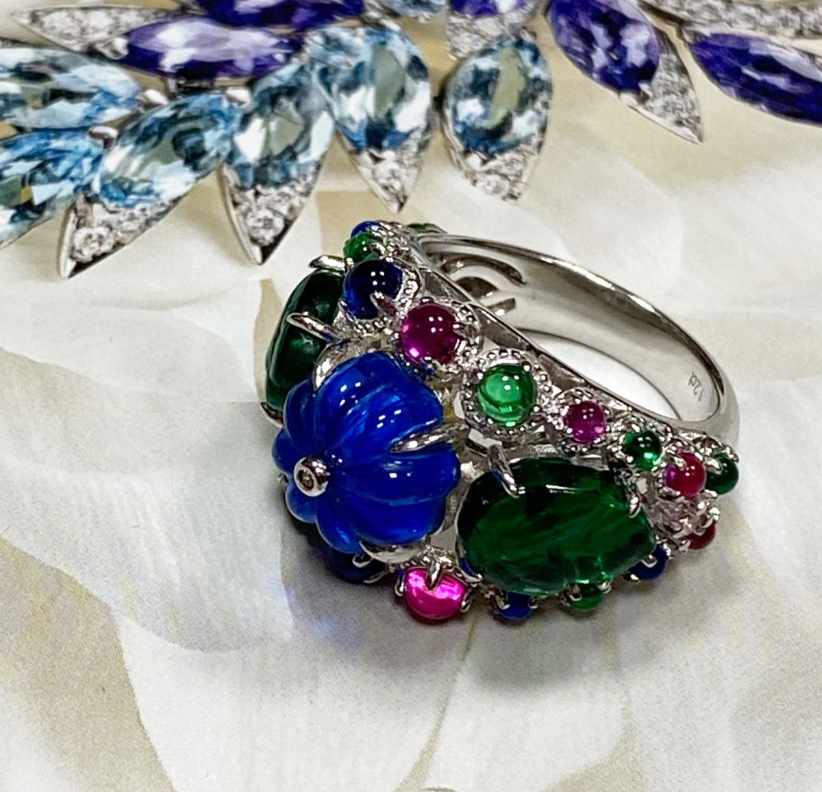 Кольцо/ камни/ цена 7 828 руб