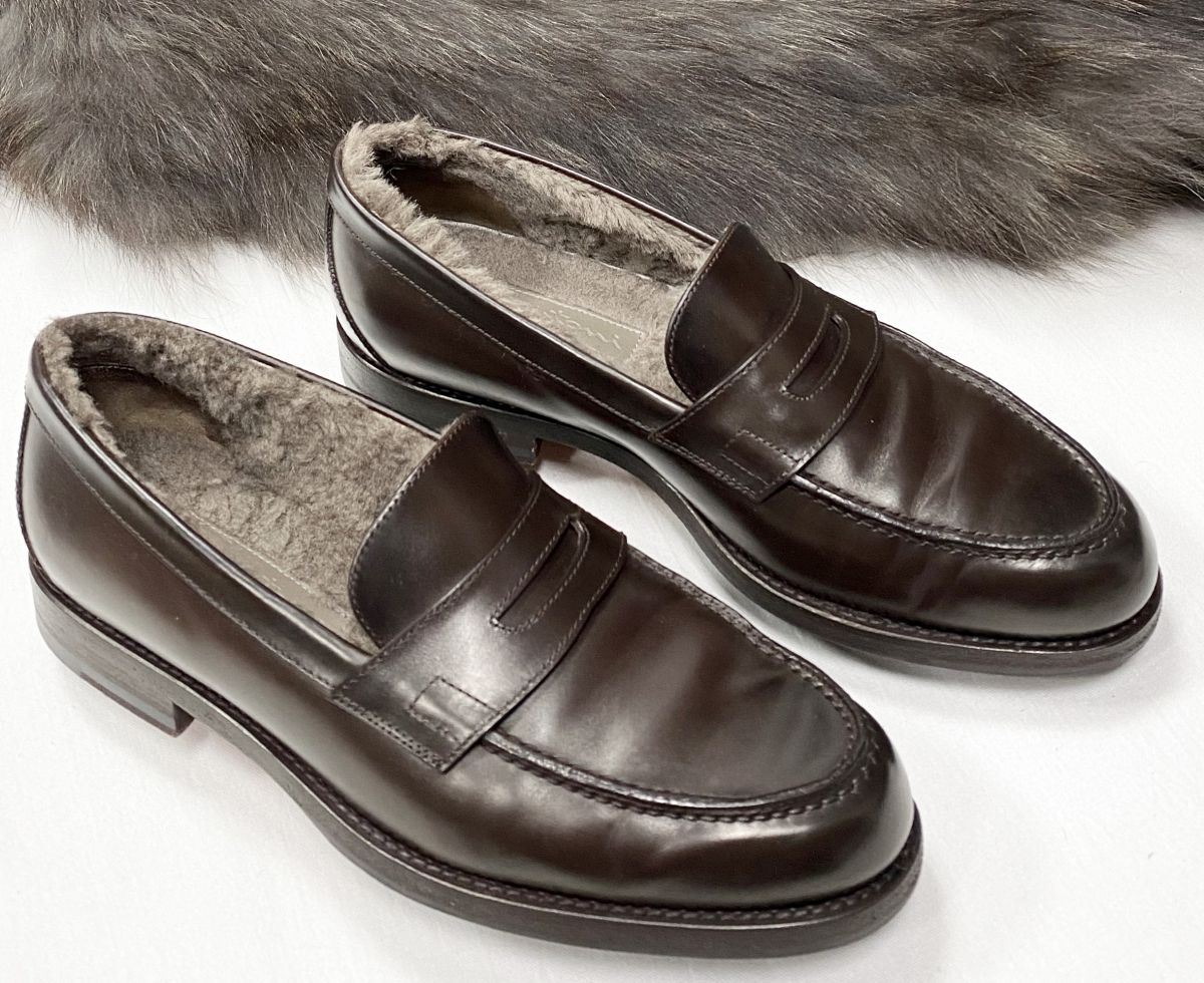 Лоферы / на меху / Santoni размер 39 цена 31 310 руб 