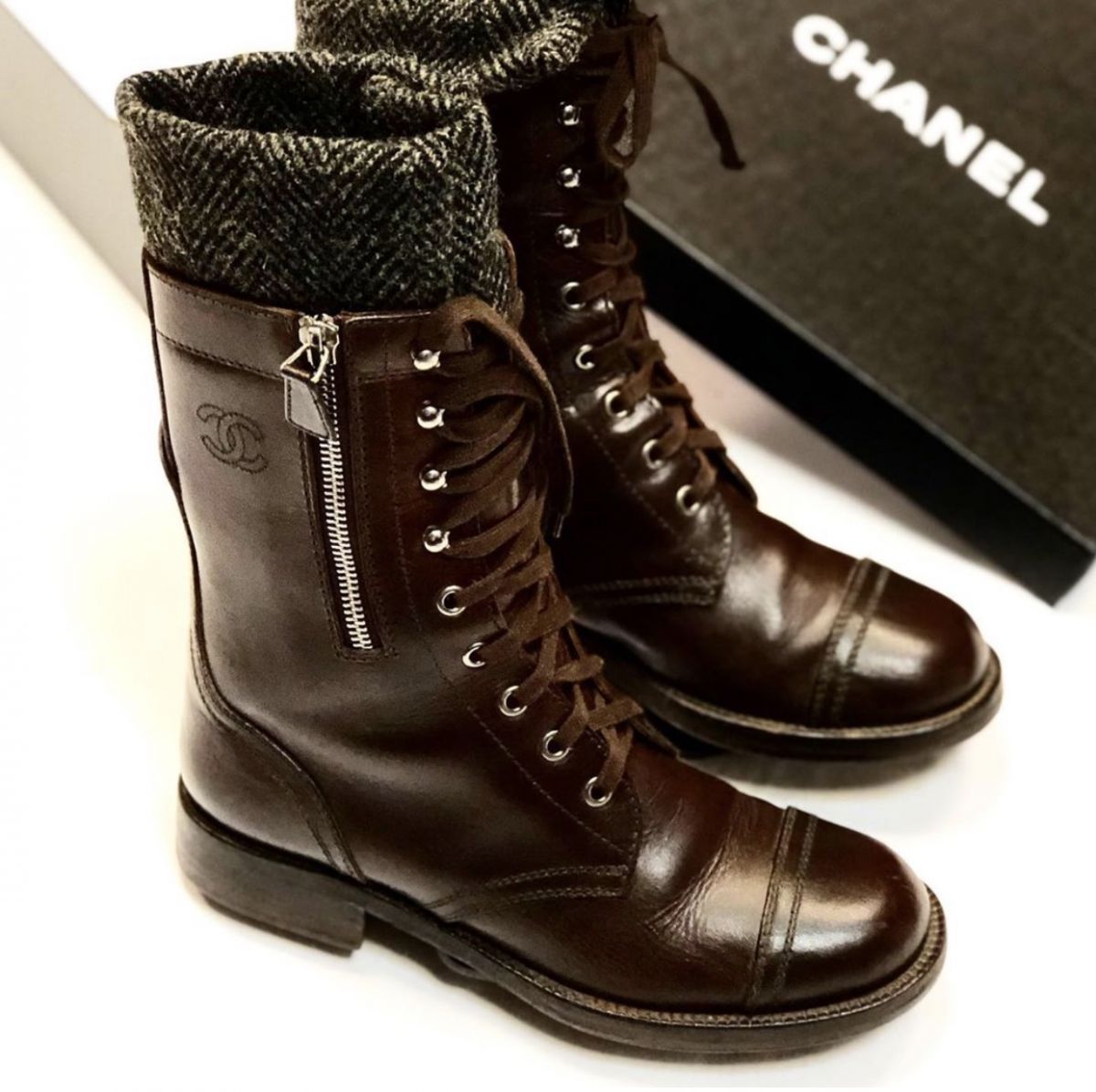 Ботинки Chanel размер 38 цена 15 385 руб
