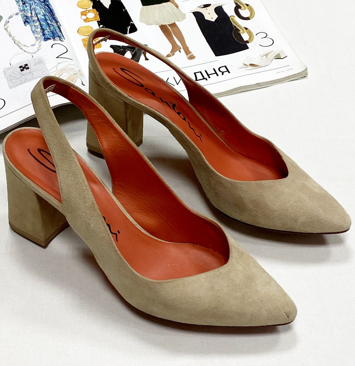 Босоножки Santoni размер 38.5 цена 7 828 руб