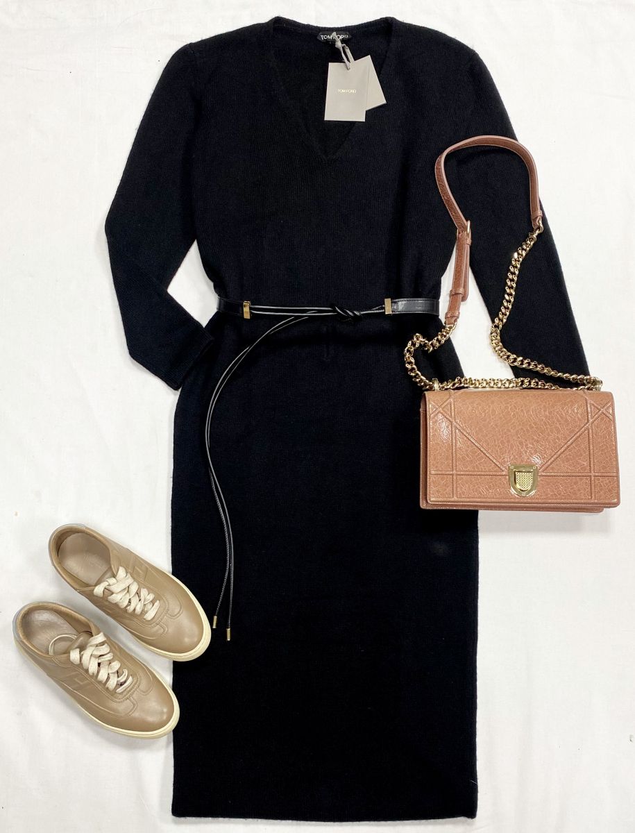 Платье Tom Ford размер XS цена 31 310 руб/ с биркой/Кеды Hermes размер 36 цена 18 786 рубСумка Christian Dior